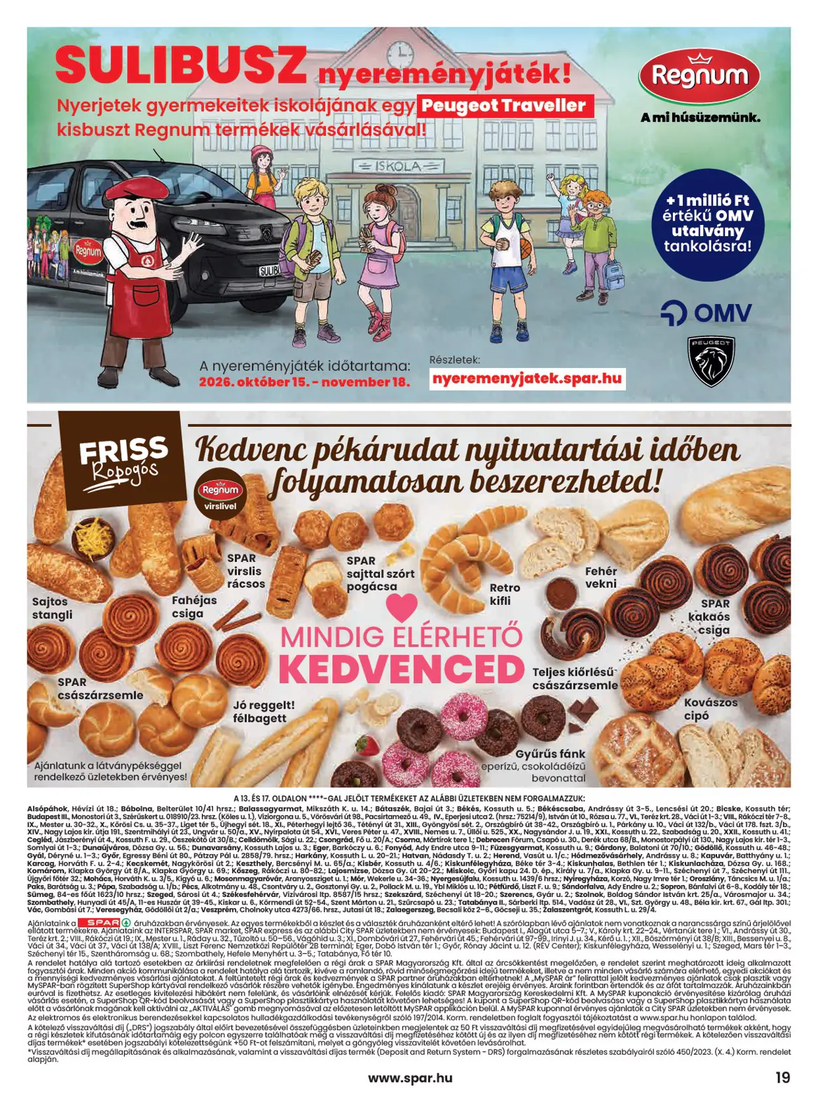 Spar szórólap, 19. oldal (okt. 15–21.)