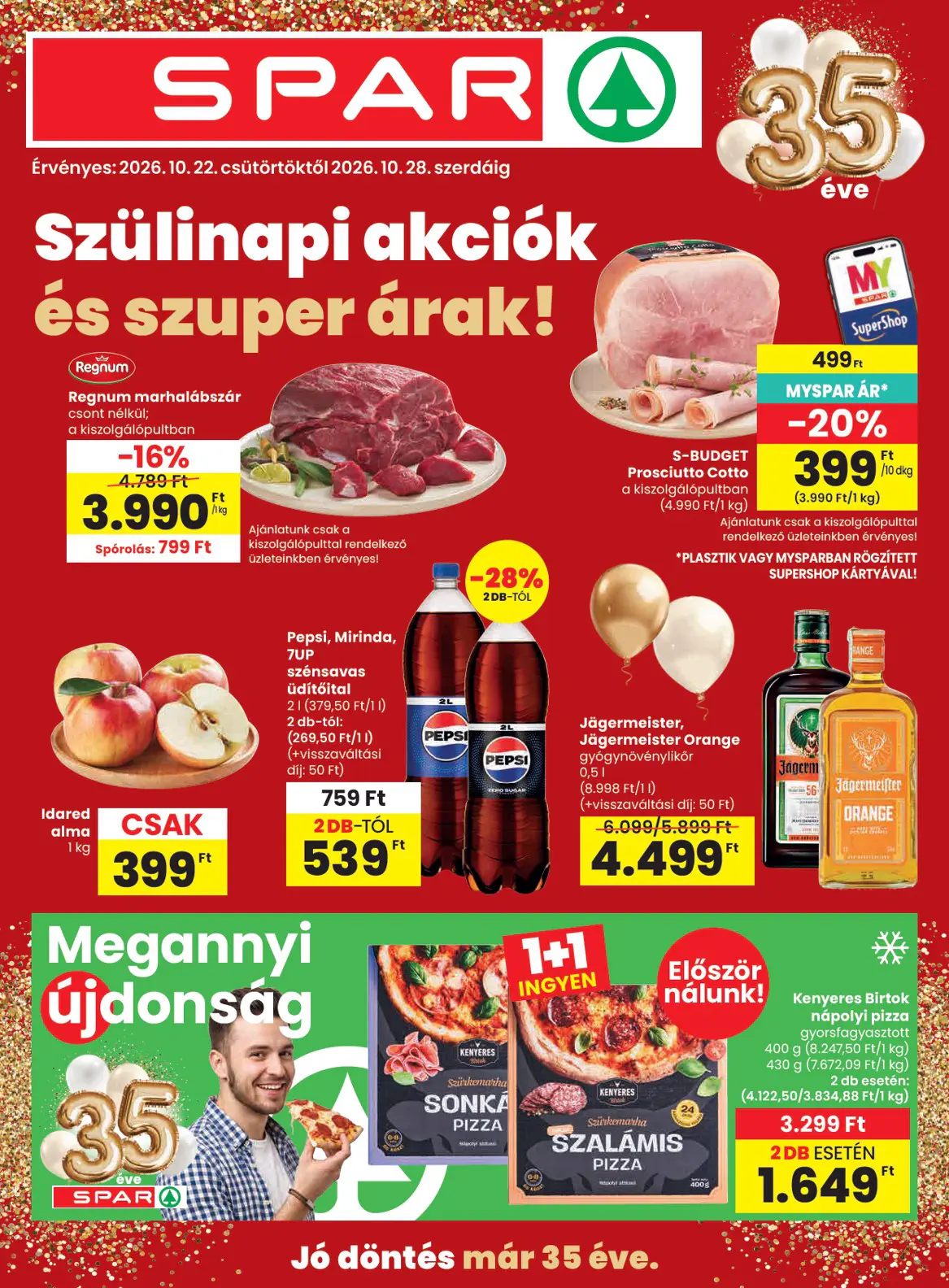 Spar szórólap, 1. oldal (okt. 22–28.)