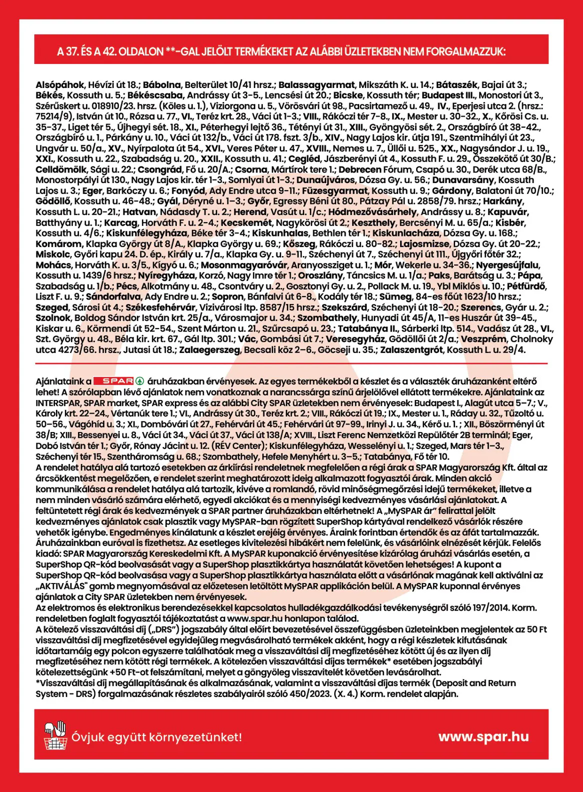 Spar szórólap, 46. oldal (okt. 22–28.)