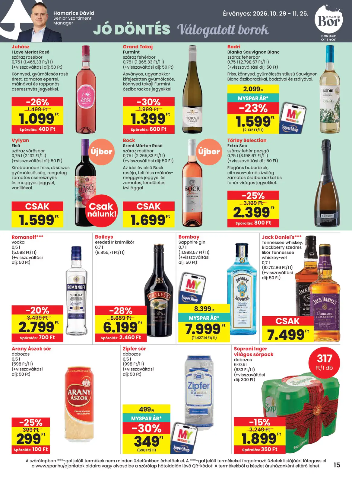 Spar szórólap, 15. oldal (okt. 29. – nov. 4.)