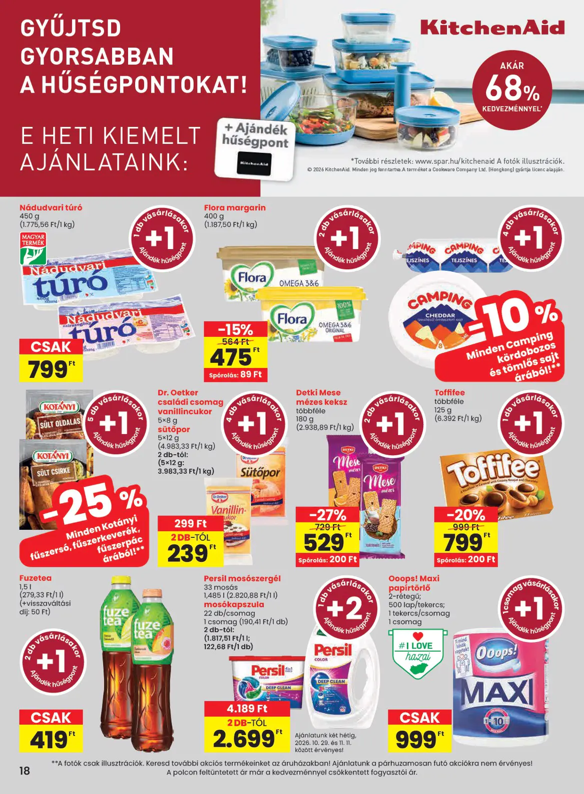 Spar szórólap, 18. oldal (okt. 29. – nov. 4.)