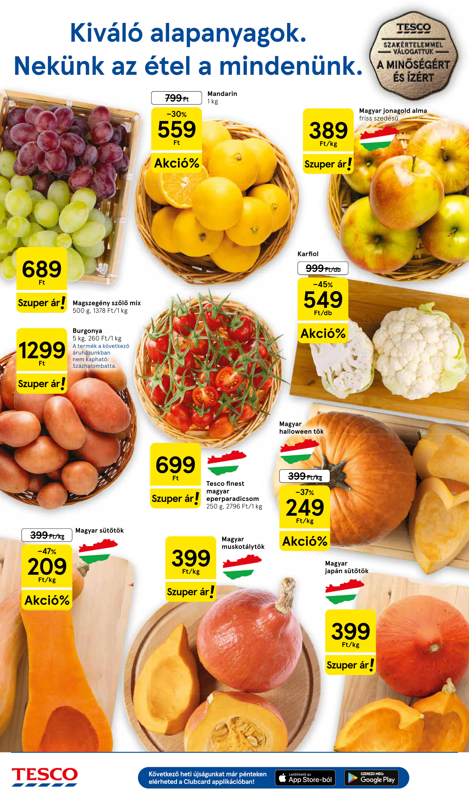 Tesco Hipermarket akciós újság, 2. oldal (okt. 15–20.)