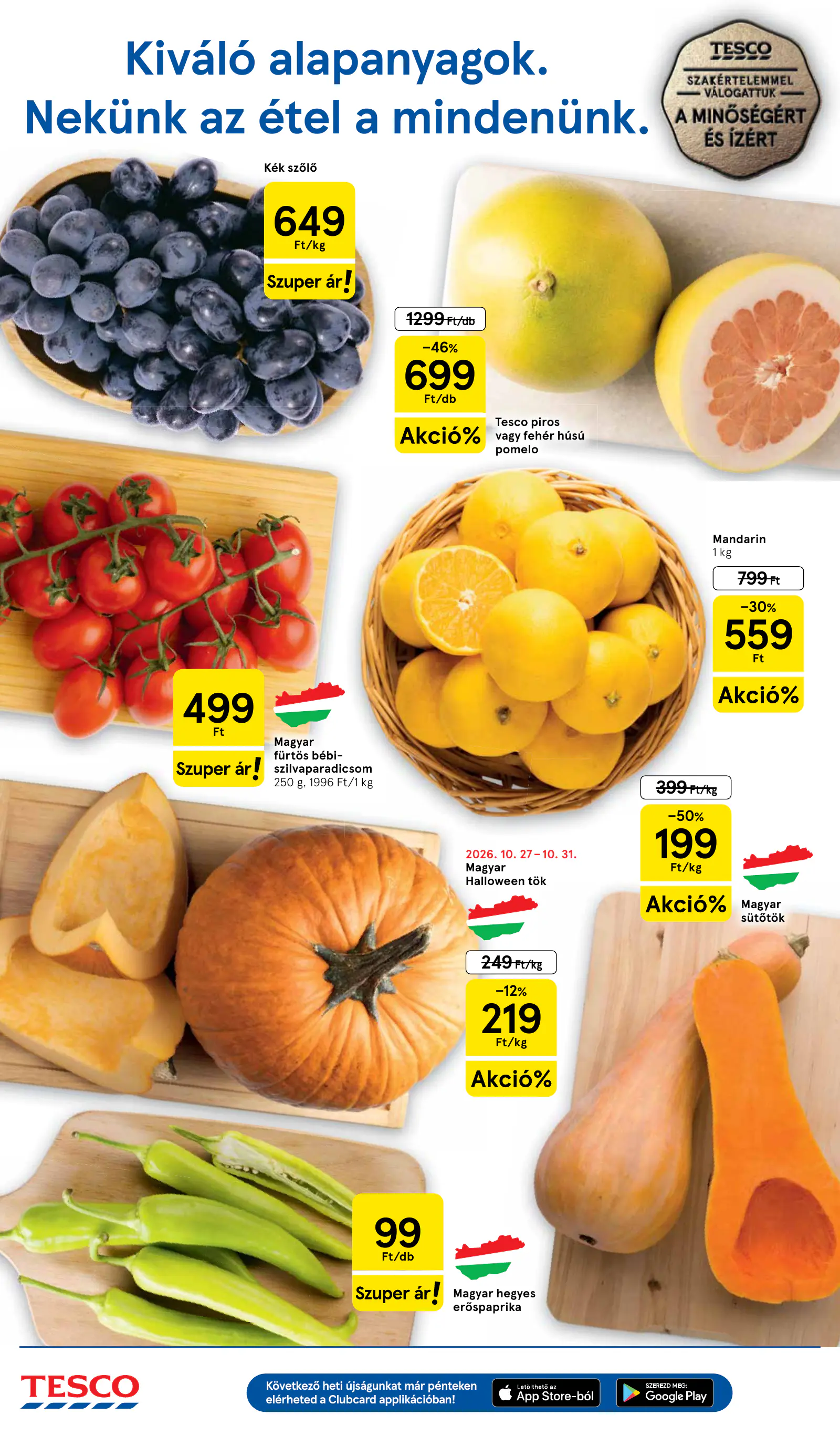 Tesco Hipermarket akciós újság, 2. oldal (okt. 29. – nov. 4.)