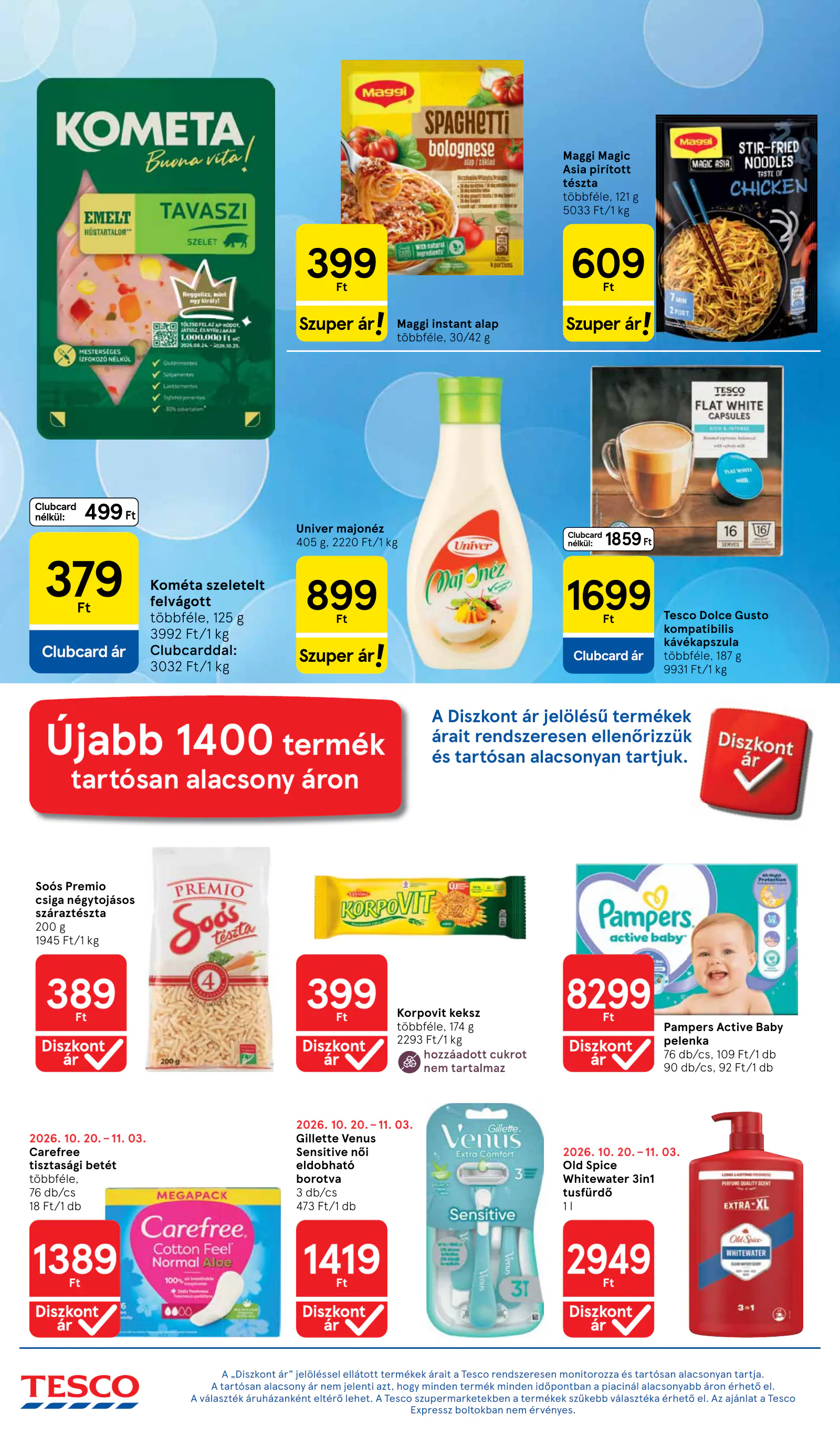 Tesco Hipermarket akciós újság, 4. oldal (okt. 29. – nov. 4.)