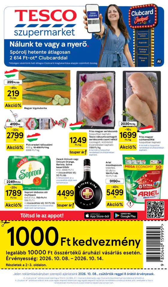 Tesco Szupermarket akciós újság – okt. 8–14.