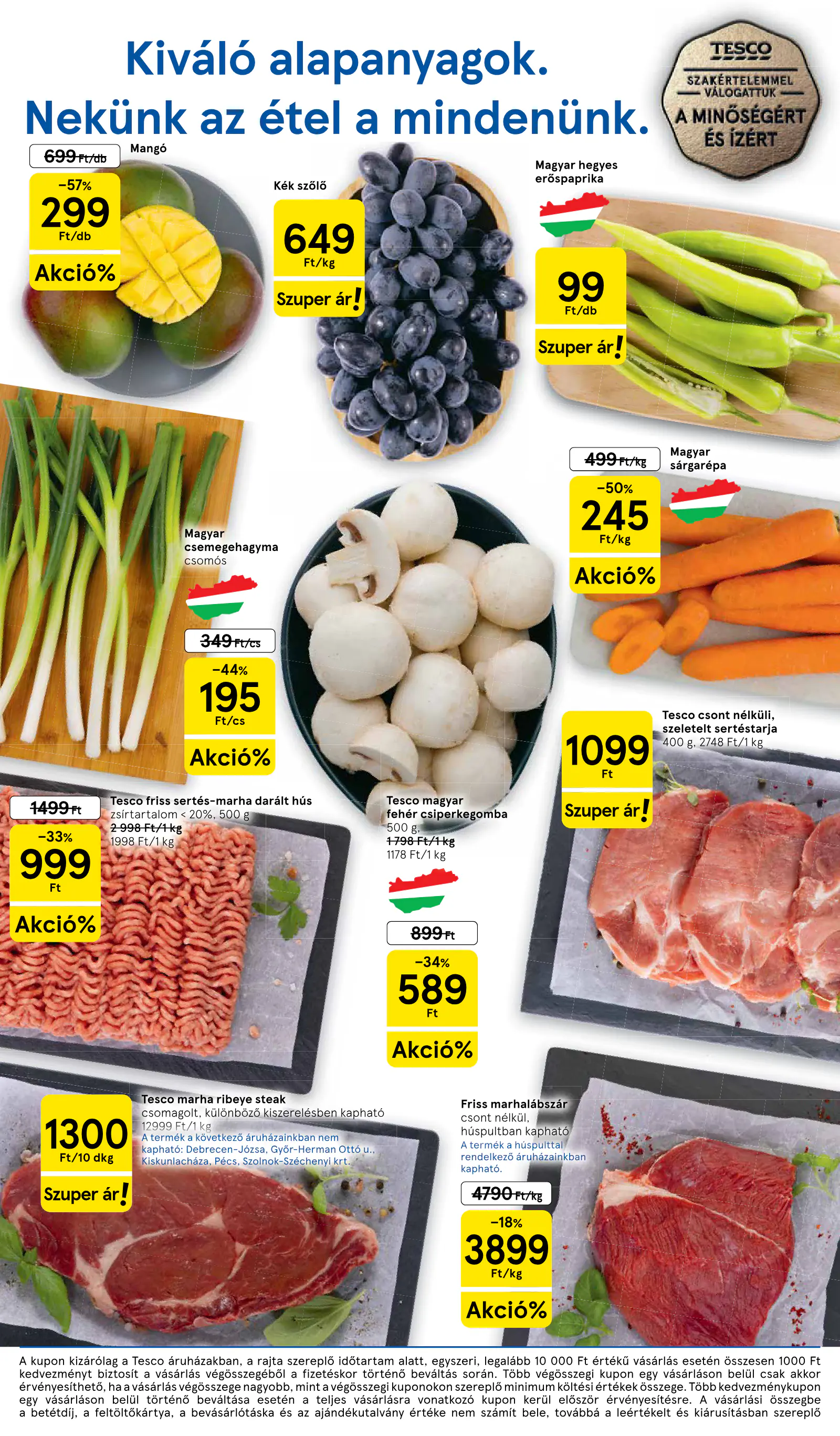 Tesco Szupermarket akciós újság, 2. oldal (okt. 8–14.)