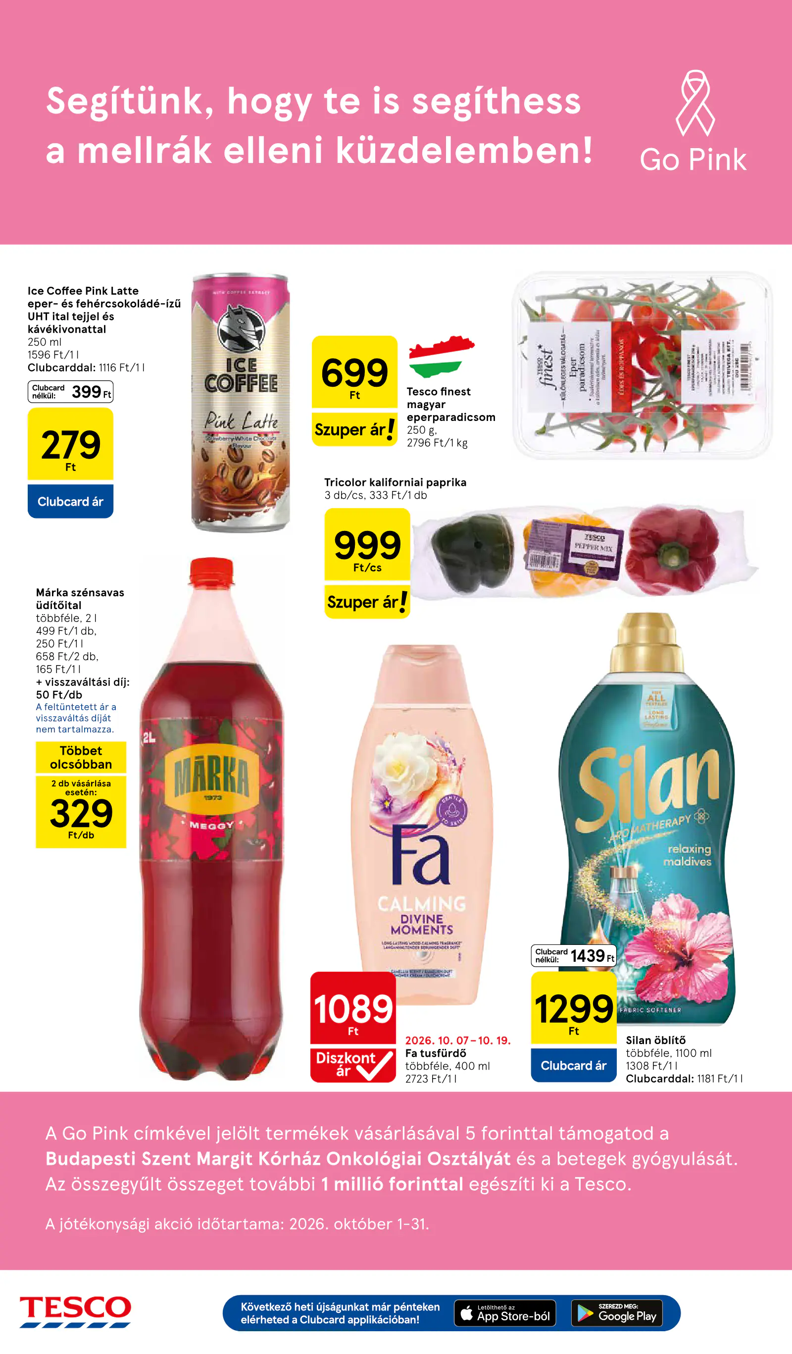 Tesco Szupermarket akciós újság, 4. oldal (okt. 15–20.)