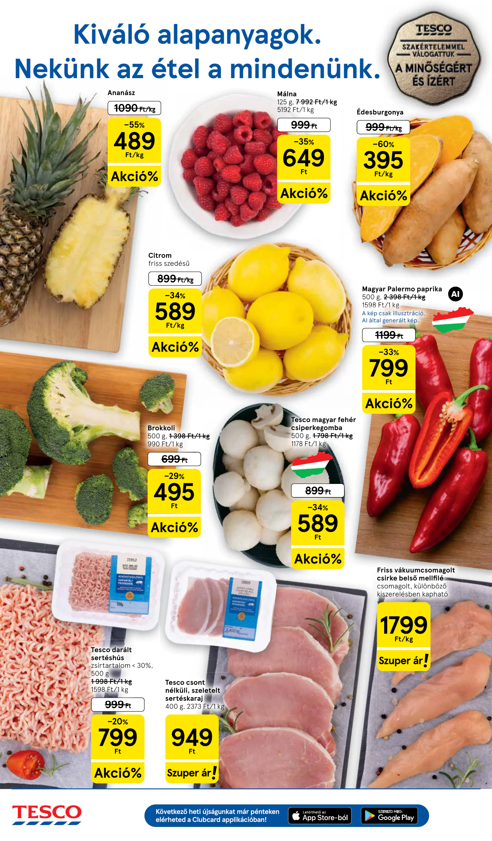 Tesco Szupermarket akciós újság, 2. oldal (okt. 21–28.)