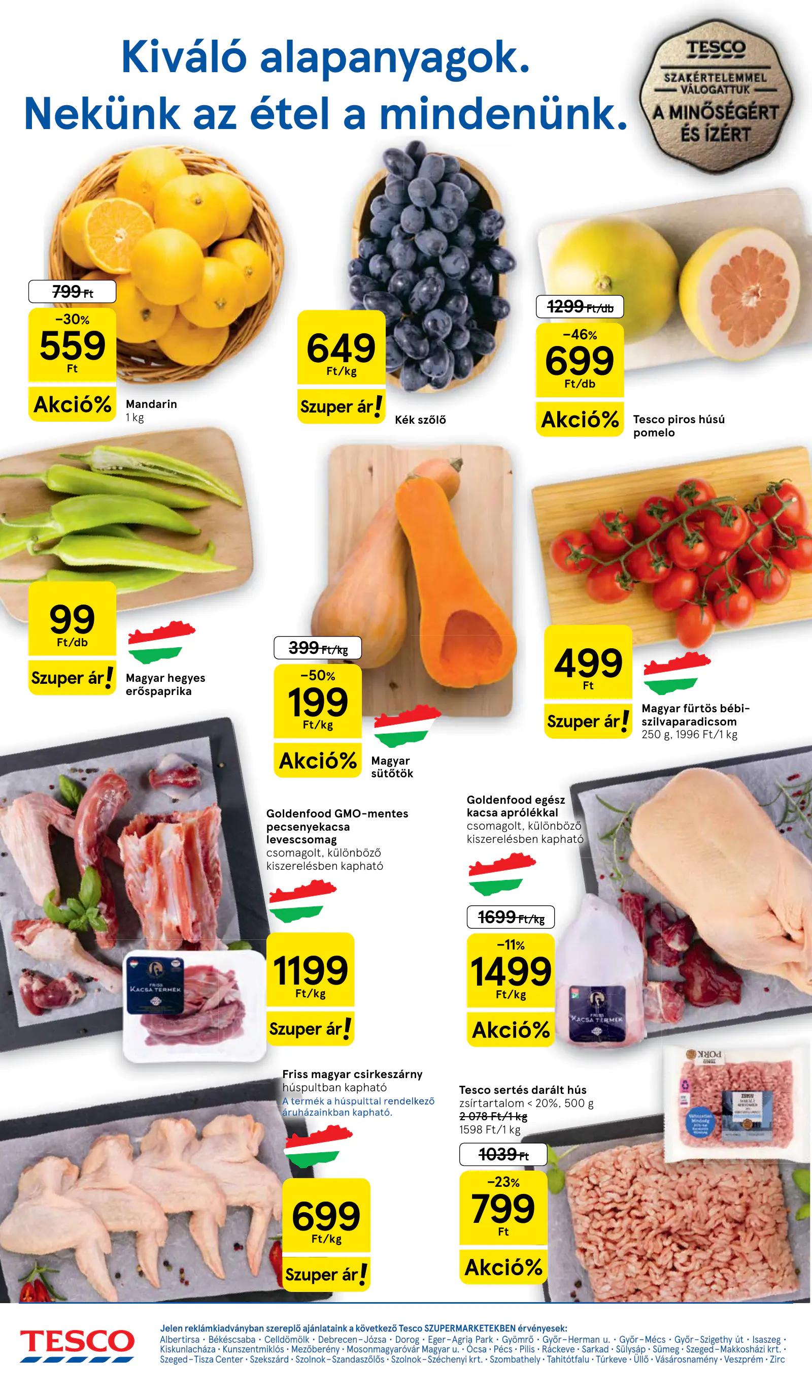 Tesco Szupermarket akciós újság, 2. oldal (okt. 29. – nov. 4.)