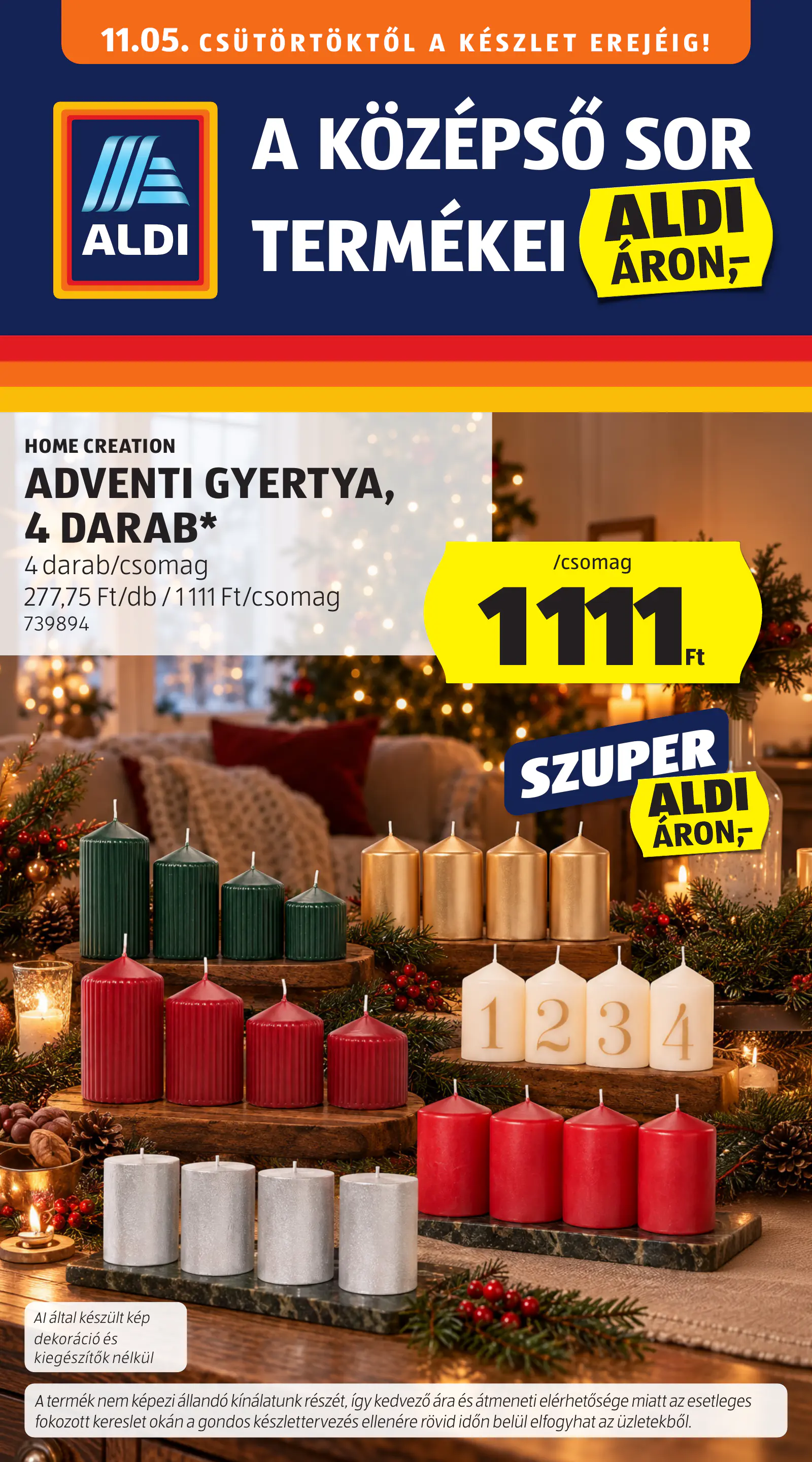 Aldi Középső sor termékei, 45. hét, 1. oldal (nov. 5–11.)