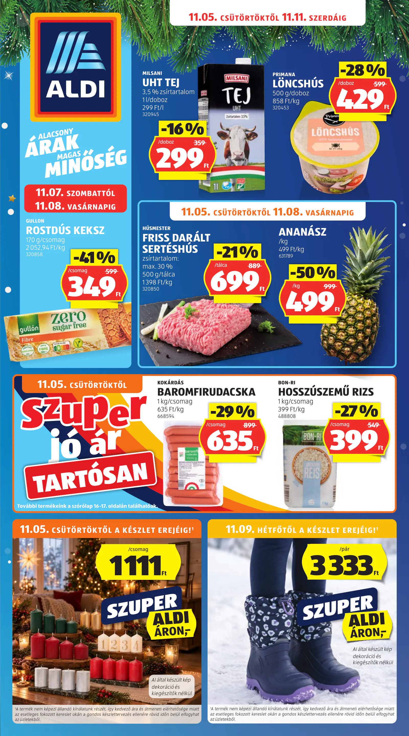 Aldi online akciós újság, 45. hét, 1. oldal (nov. 5–11.)