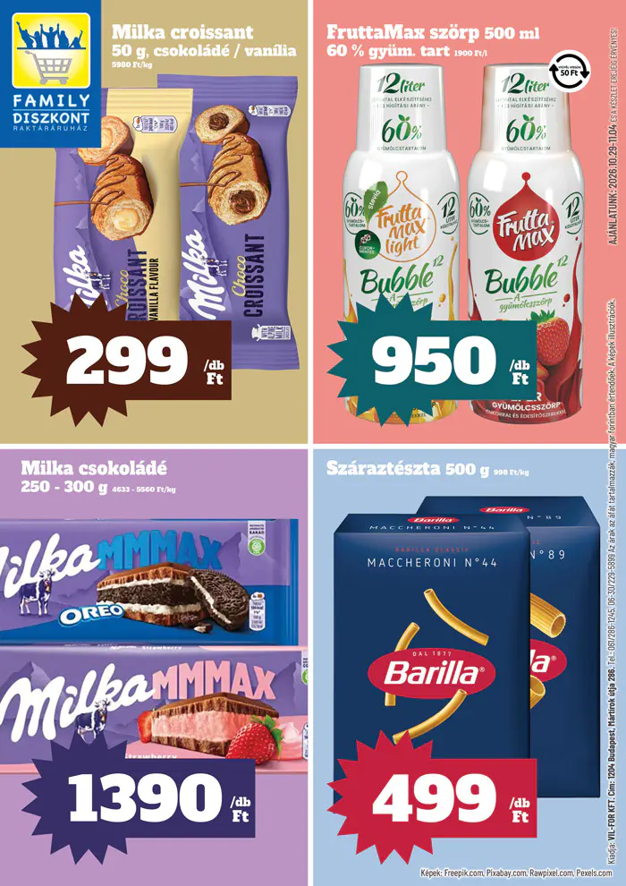 Family Diszkont akciós újság, 1. oldal (nov. 29-étől)