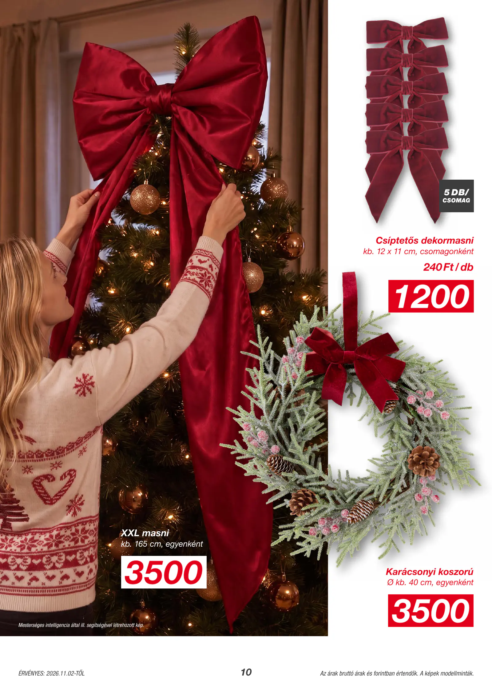 Kik Textil akciós újság, 10. oldal (nov. 2-ától)