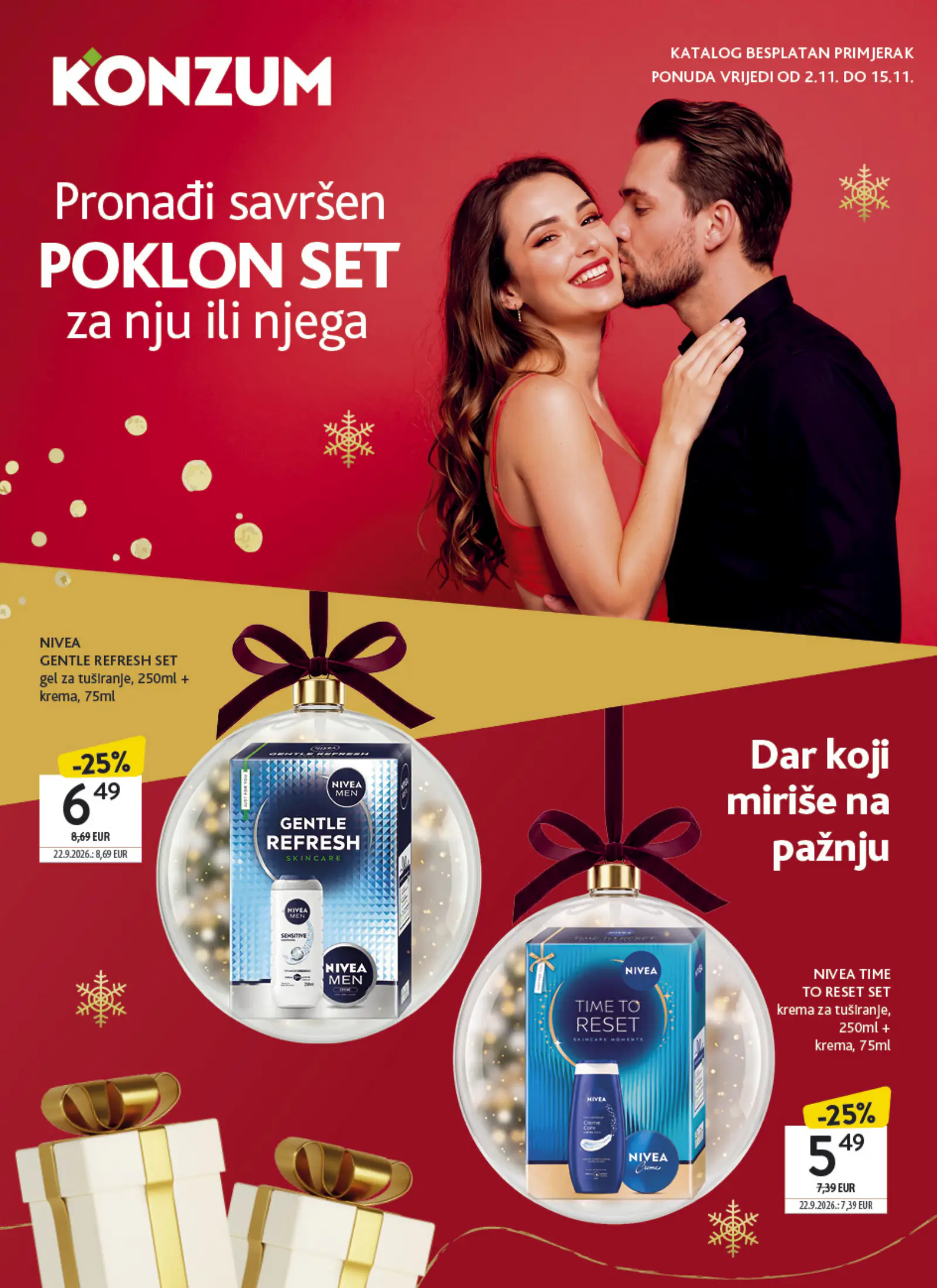 Konzum Horvátország Tematski katalog ljepota i njega, 1. oldal (nov. 2–15.)