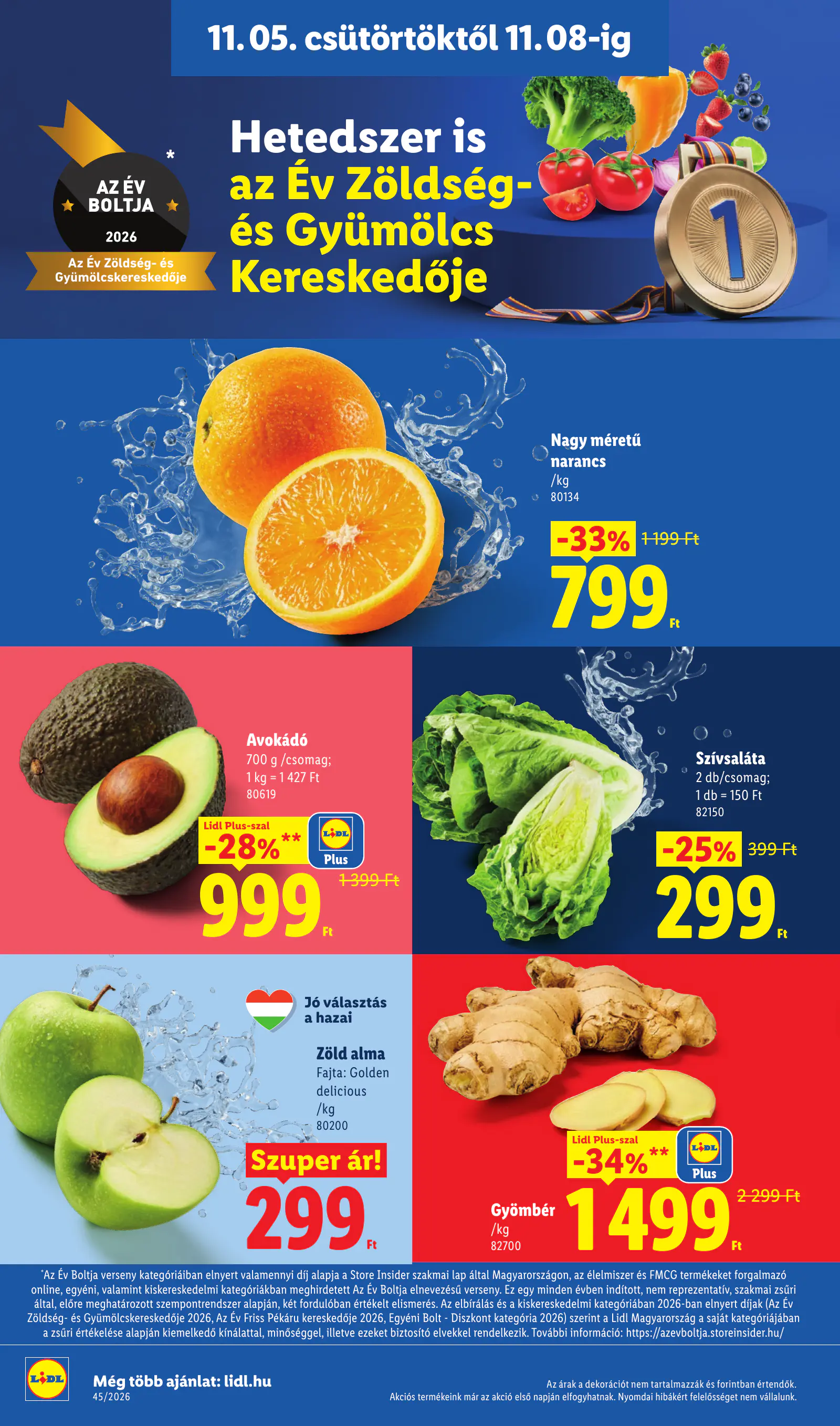 Lidl akciós újság, 45. hét, 2. oldal (nov. 5–11.)