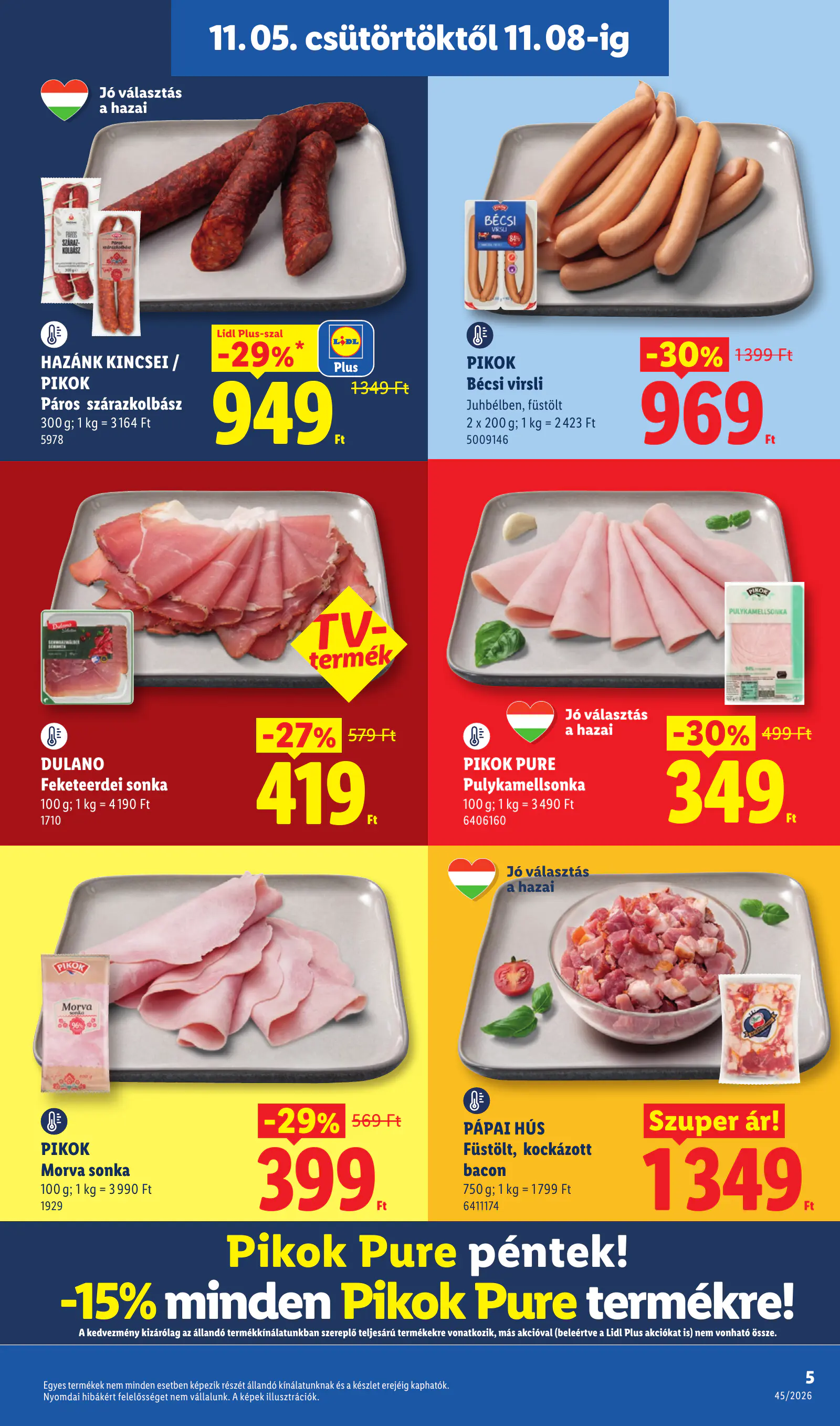 Lidl akciós újság, 45. hét, 5. oldal (nov. 5–11.)