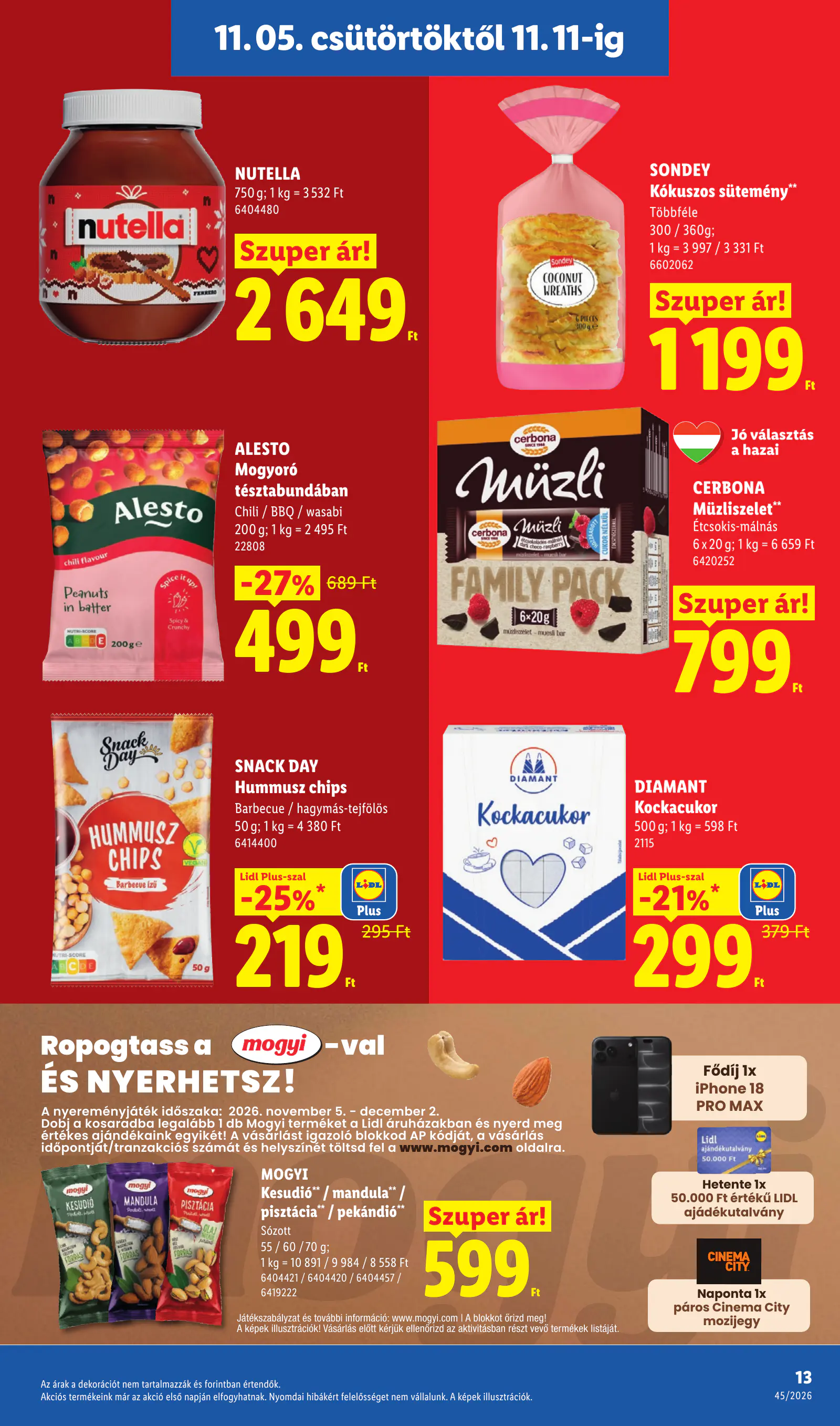 Lidl akciós újság, 45. hét, 13. oldal (nov. 5–11.)