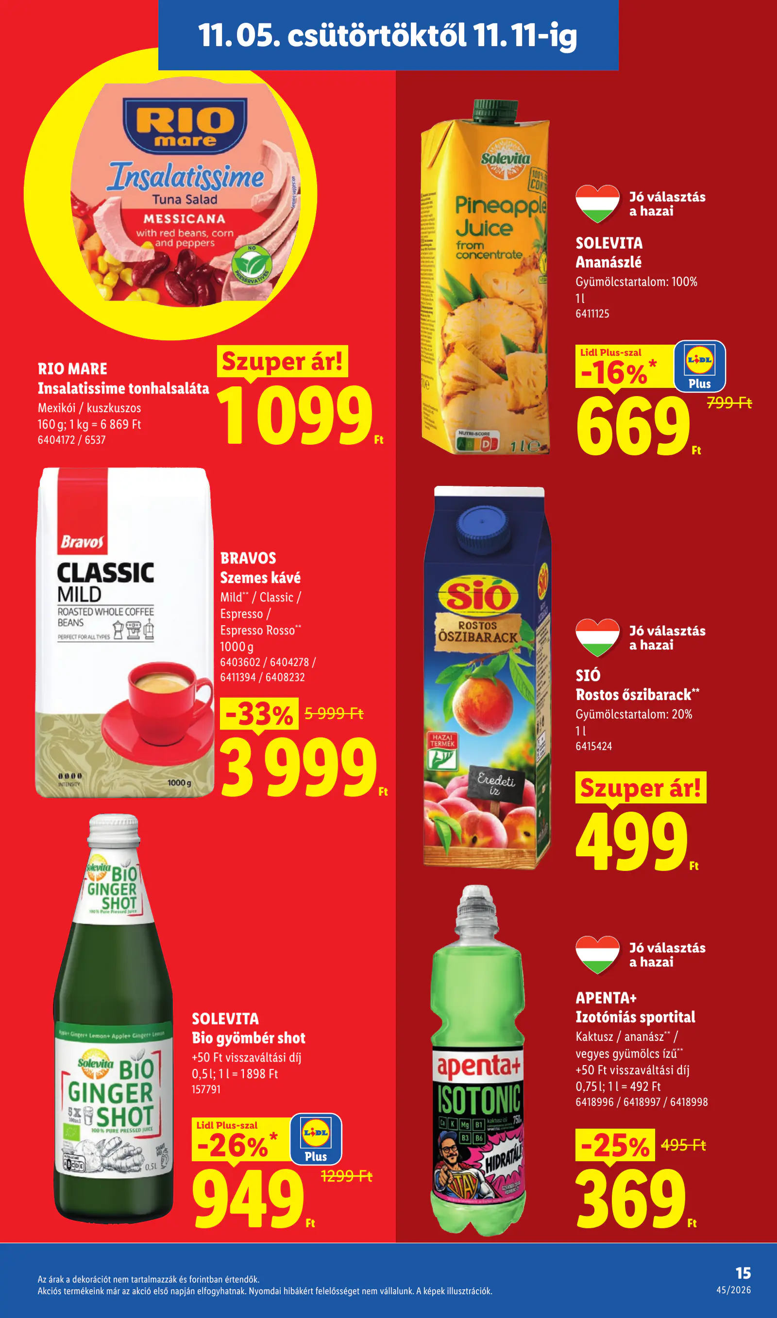 Lidl akciós újság, 45. hét, 15. oldal (nov. 5–11.)