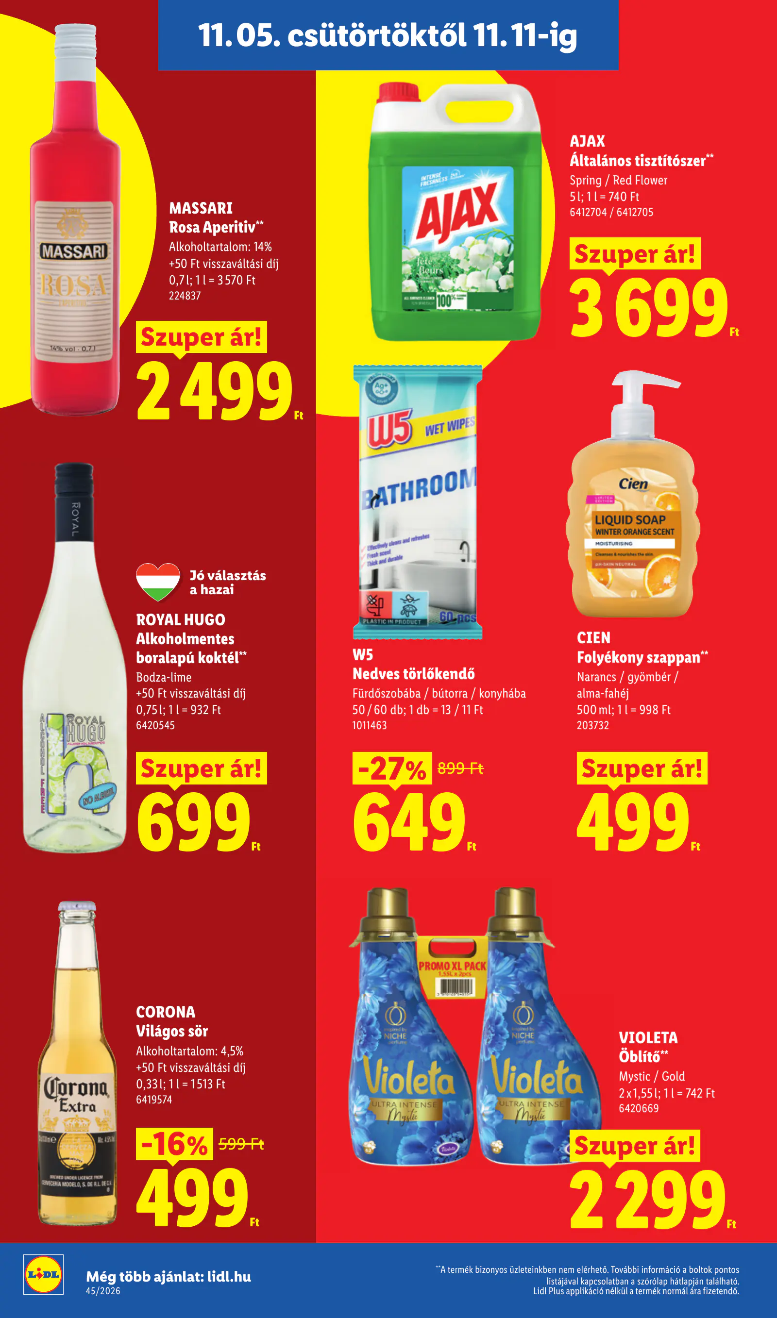 Lidl akciós újság, 45. hét, 18. oldal (nov. 5–11.)