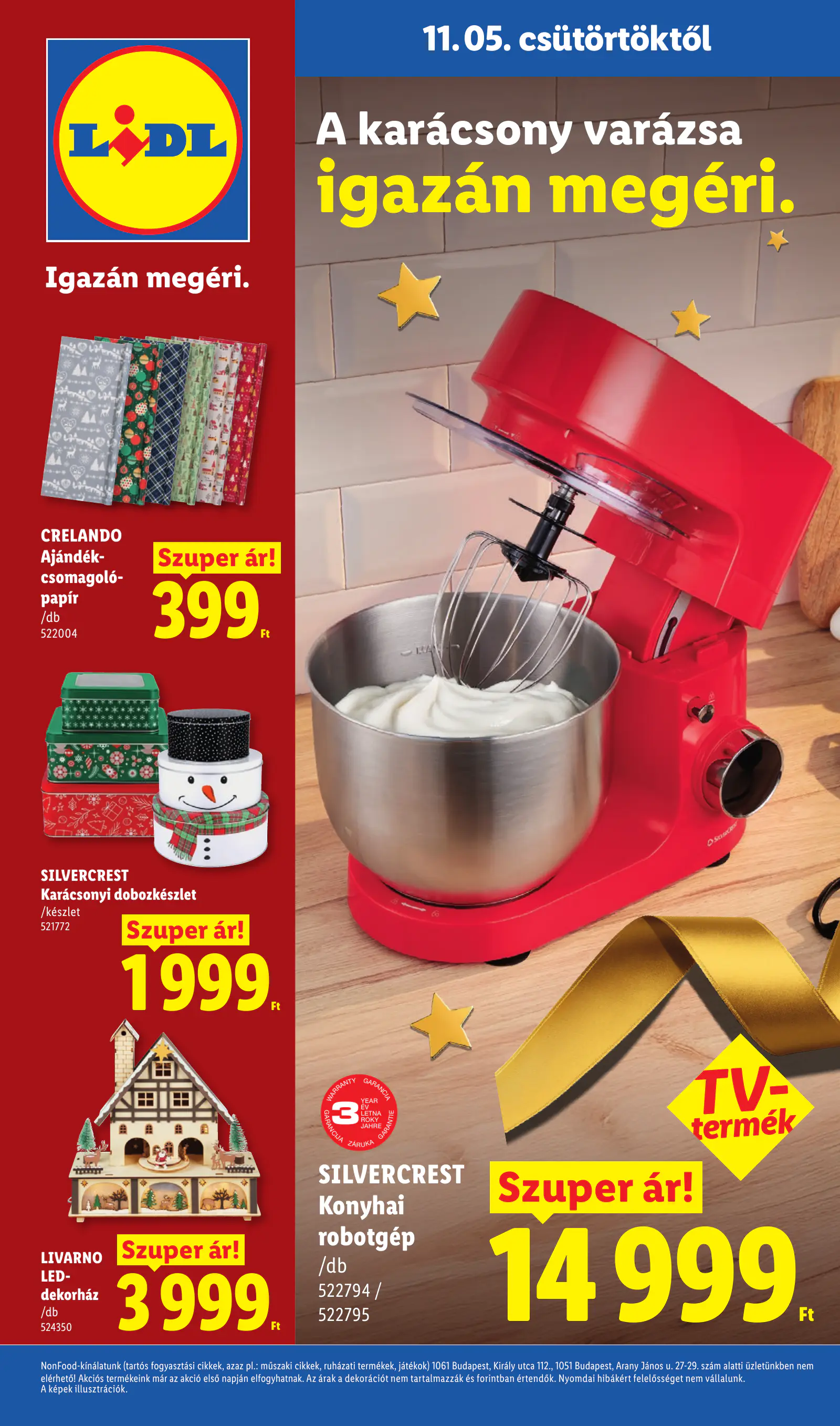 Lidl Dekoráció katalógus, 45. hét, 1. oldal (nov. 5–11.)
