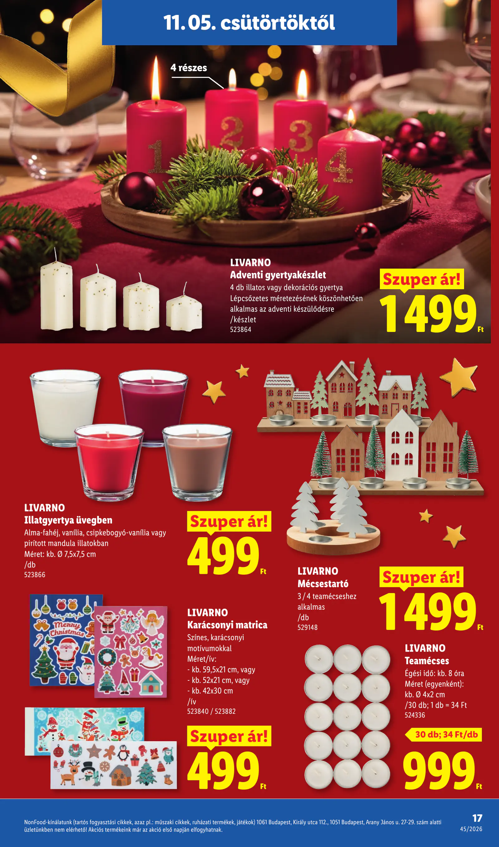 Lidl Dekoráció katalógus, 45. hét, 17. oldal (nov. 5–11.)