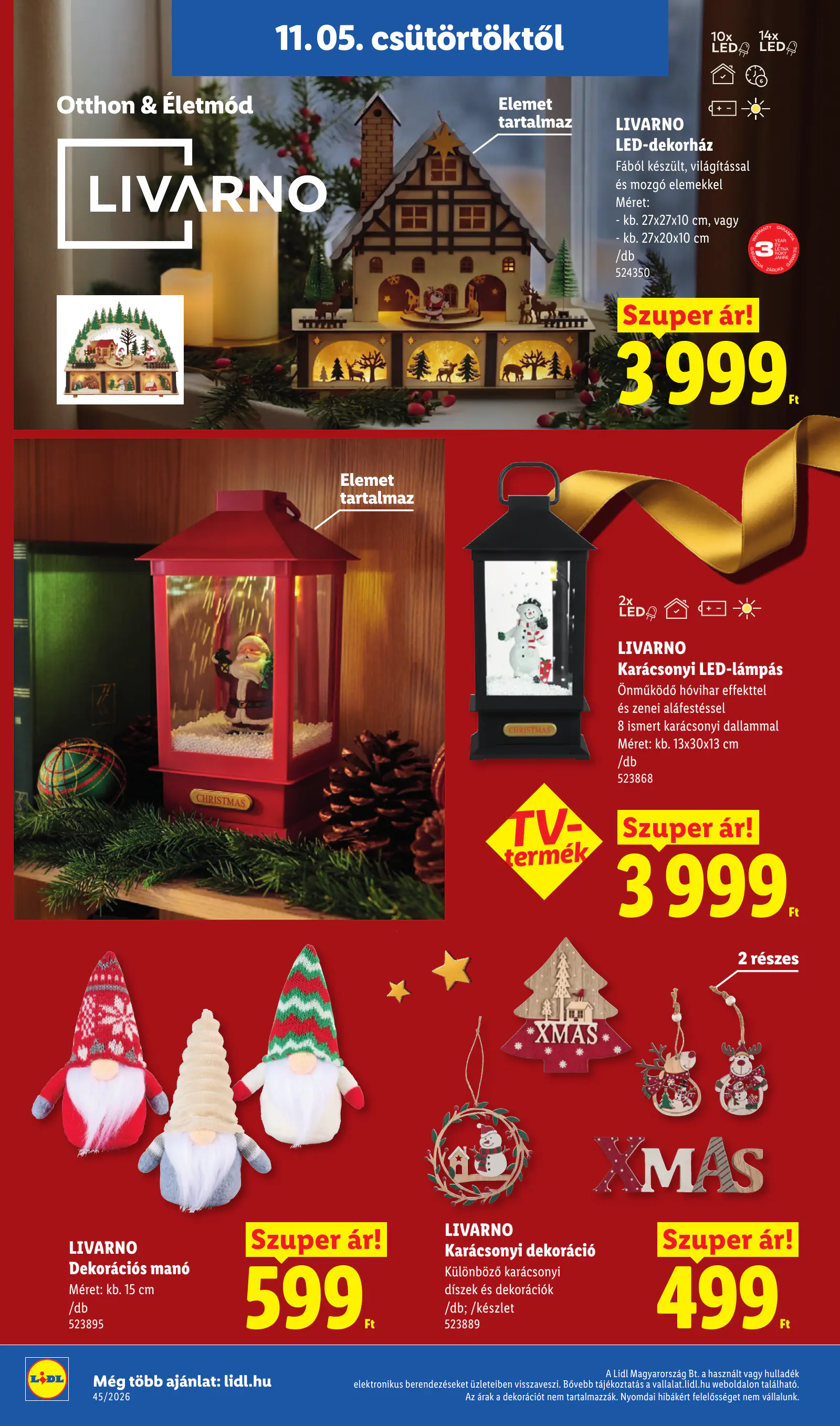 Lidl Dekoráció katalógus, 45. hét, 18. oldal (nov. 5–11.)