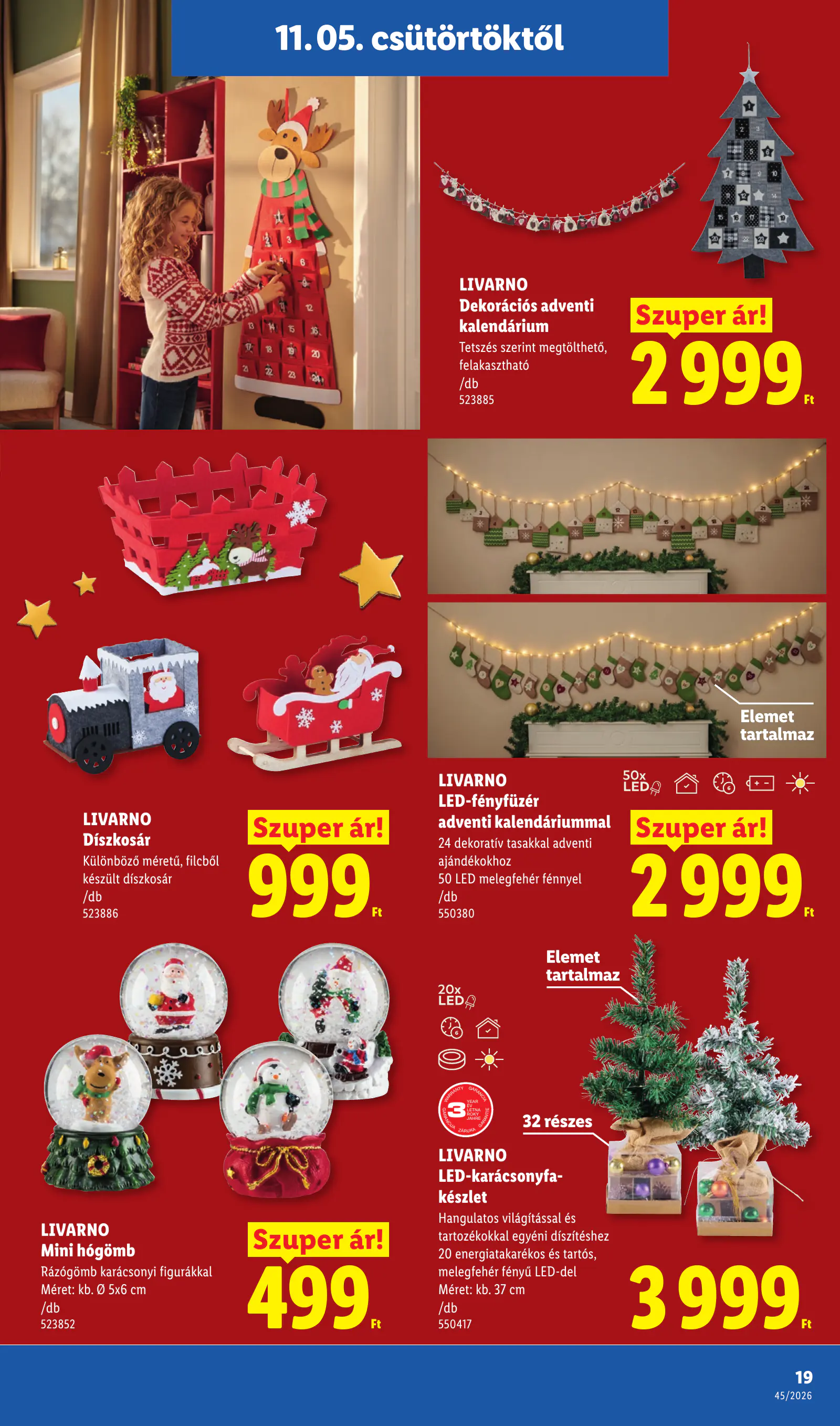 Lidl Dekoráció katalógus, 45. hét, 19. oldal (nov. 5–11.)