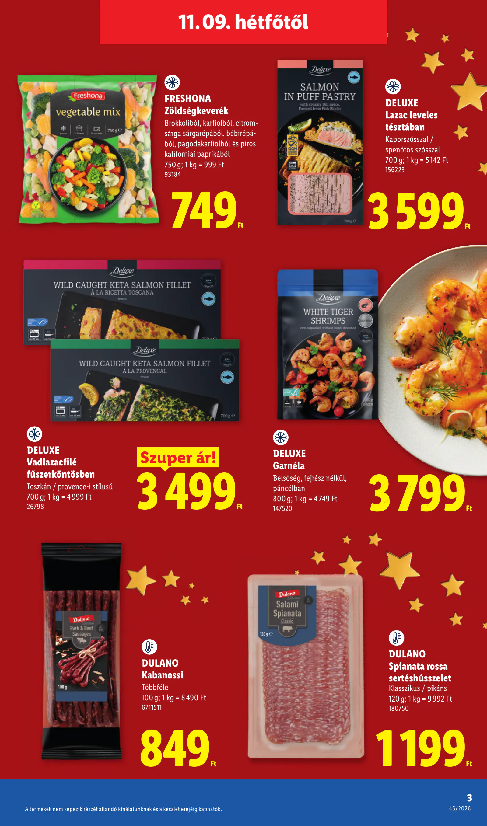 Lidl Deluxe katalógus, 45. hét, 3. oldal (nov. 9–15.)