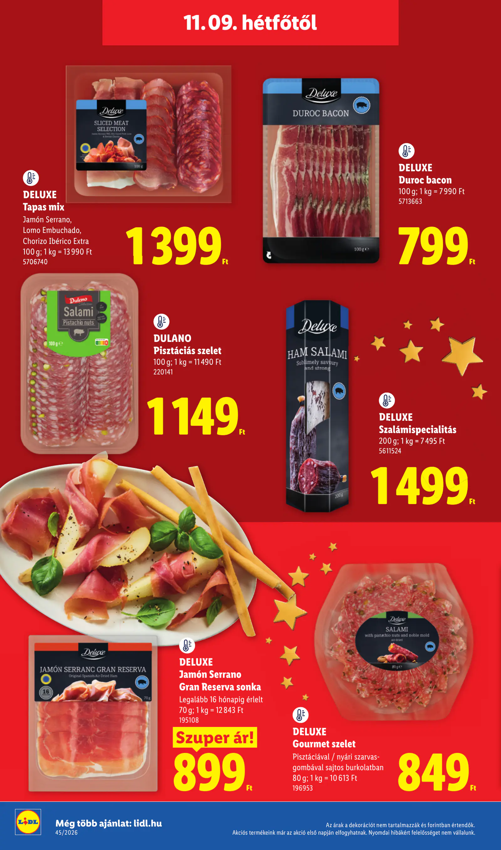 Lidl Deluxe katalógus, 45. hét, 4. oldal (nov. 9–15.)
