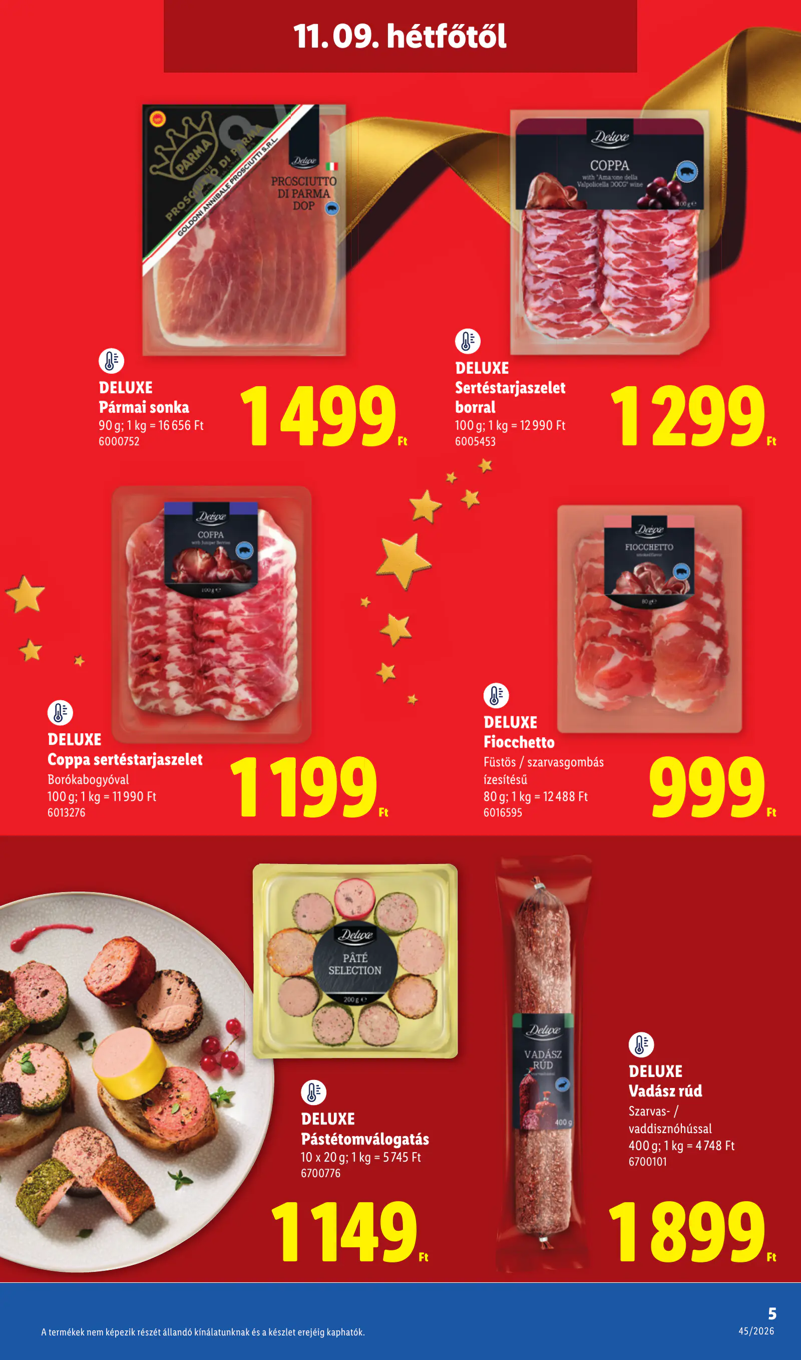 Lidl Deluxe katalógus, 45. hét, 5. oldal (nov. 9–15.)