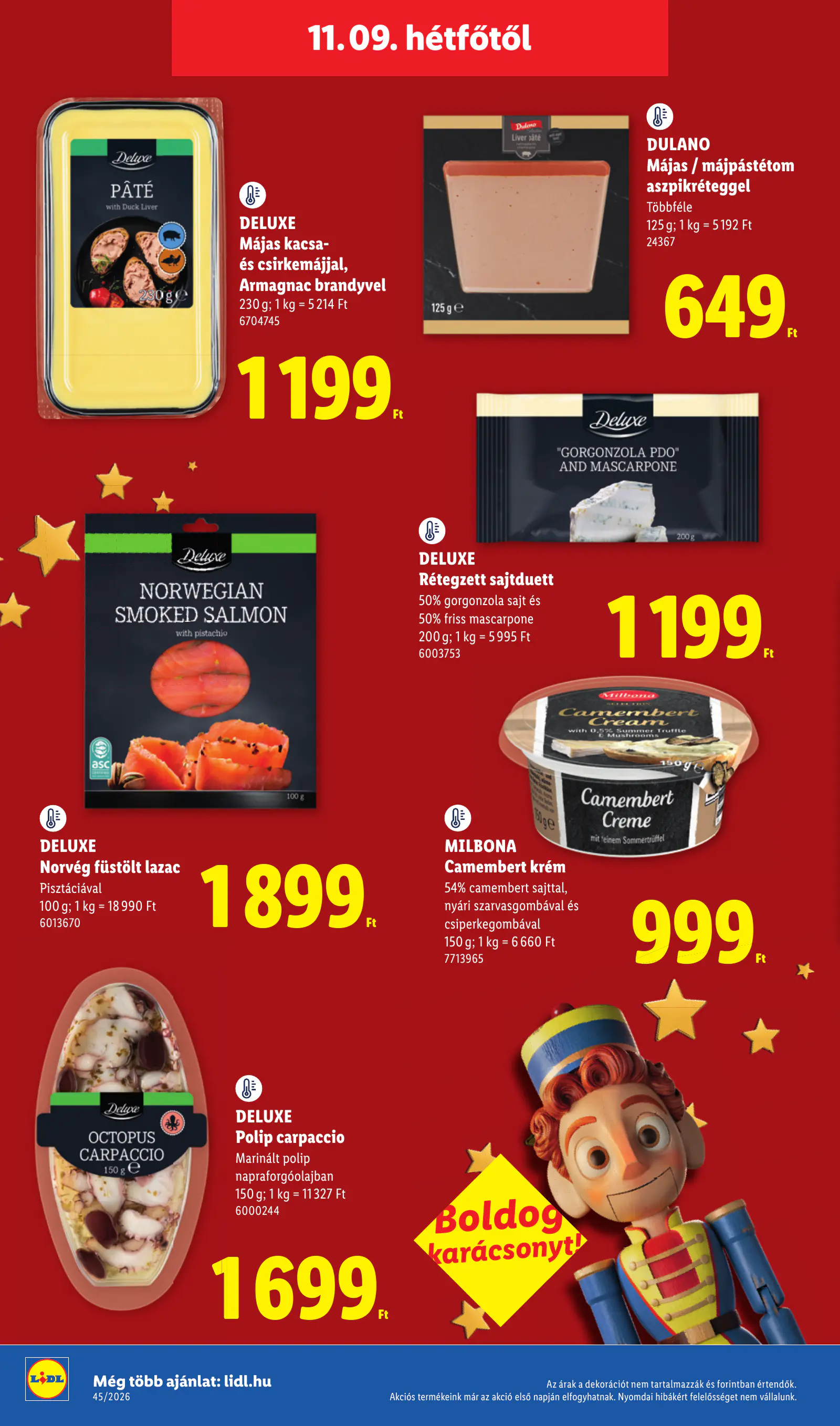 Lidl Deluxe katalógus, 45. hét, 6. oldal (nov. 9–15.)