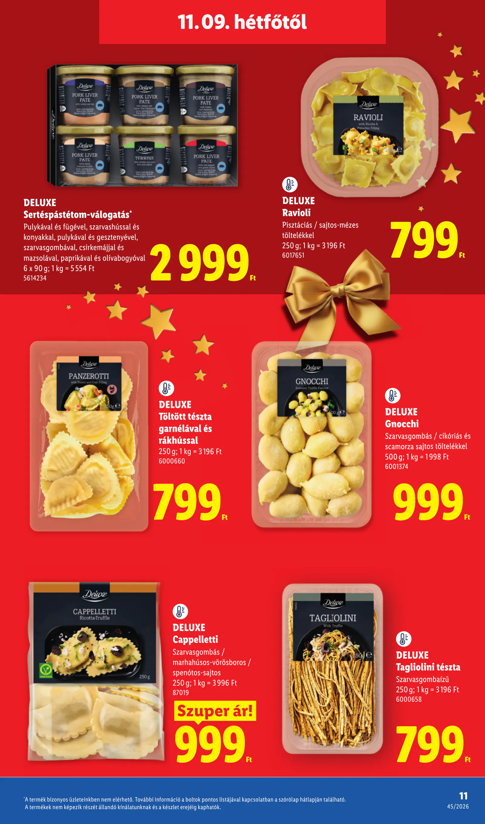 Lidl Deluxe katalógus, 45. hét, 11. oldal (nov. 9–15.)