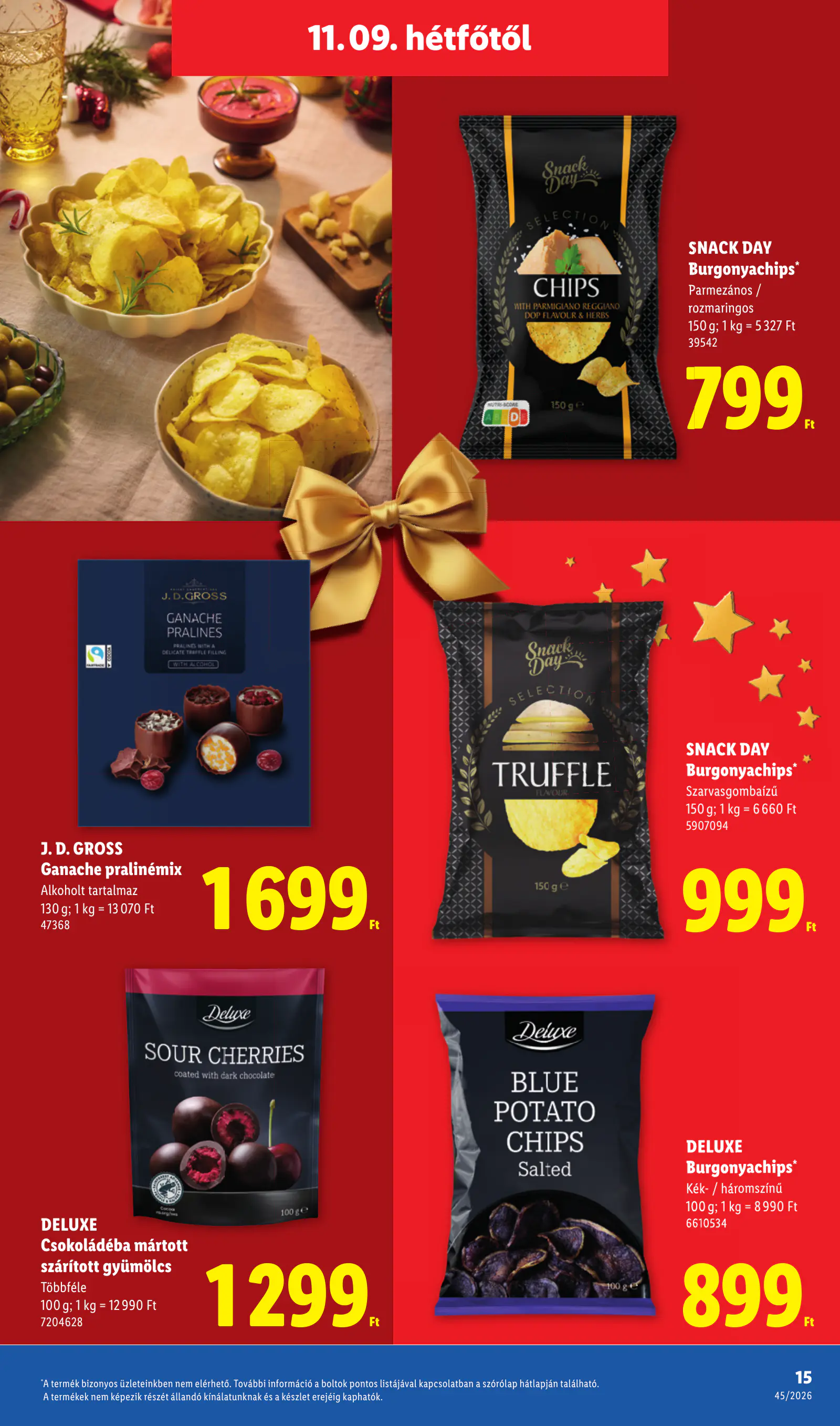 Lidl Deluxe katalógus, 45. hét, 15. oldal (nov. 9–15.)