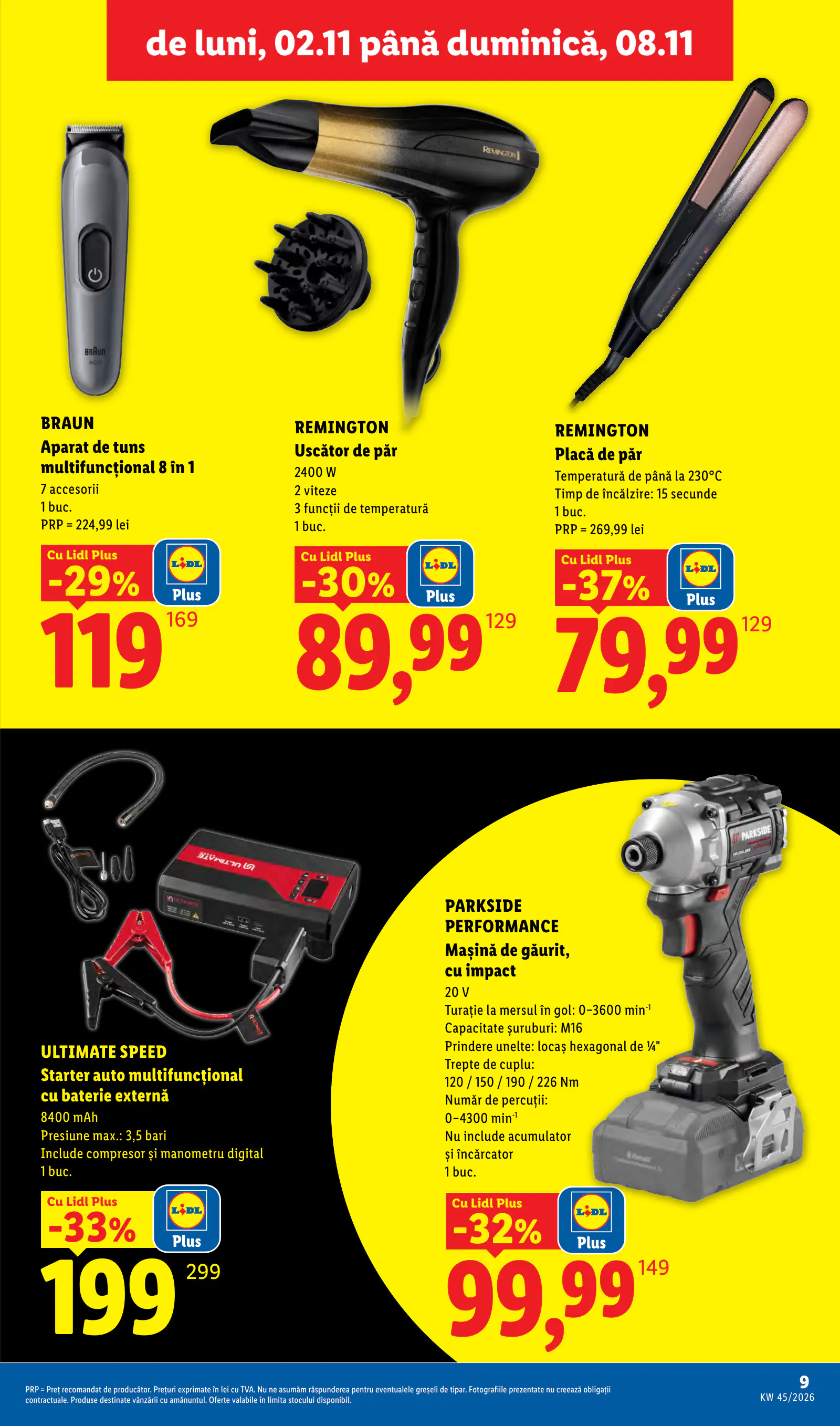 Lidl Románia Catalogul săptămânal, 9. oldal (nov. 2–8.)
