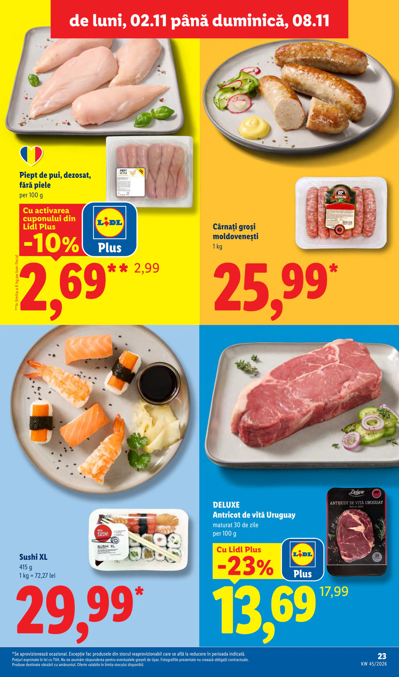 Lidl Románia Catalogul săptămânal, 23. oldal (nov. 2–8.)