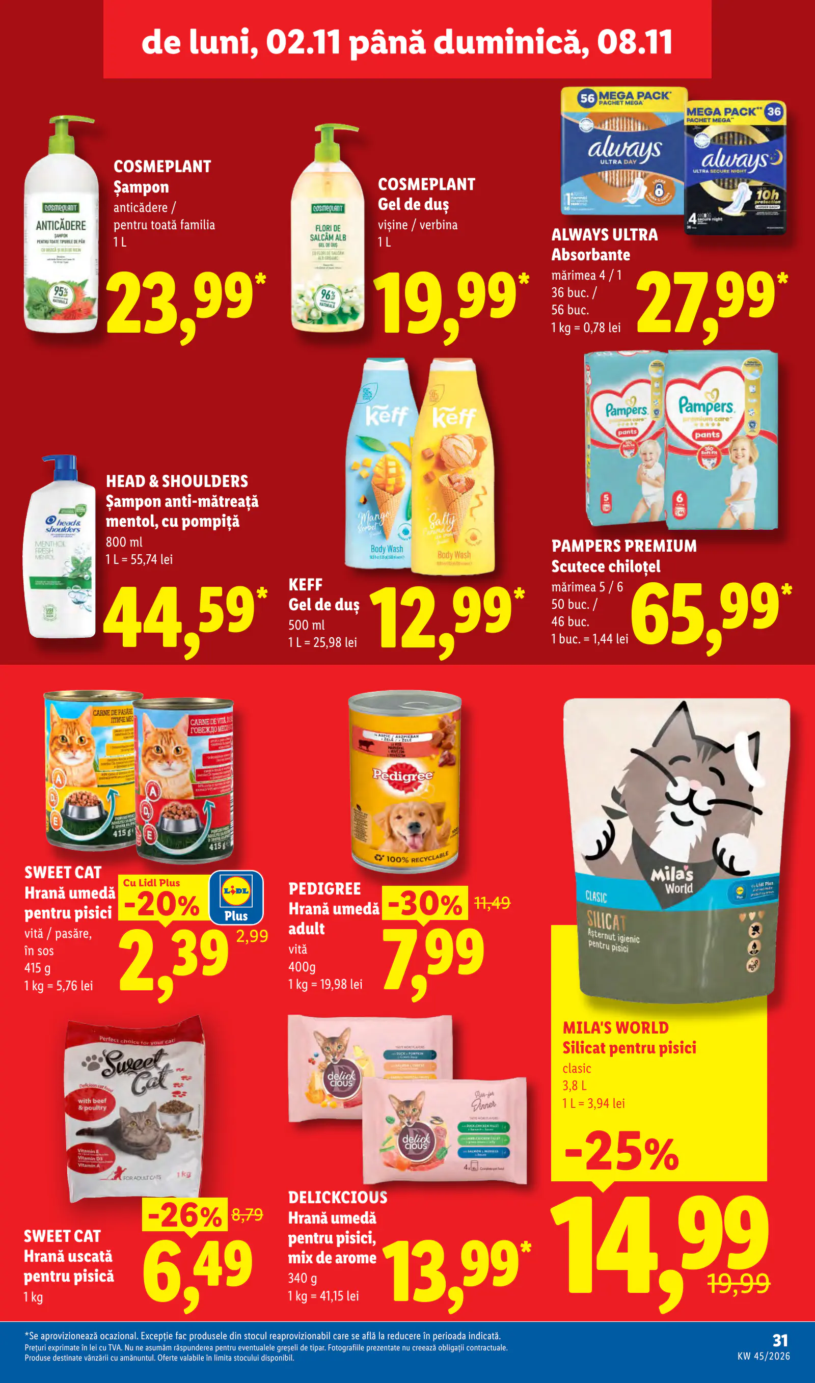 Lidl Románia Catalogul săptămânal, 31. oldal (nov. 2–8.)