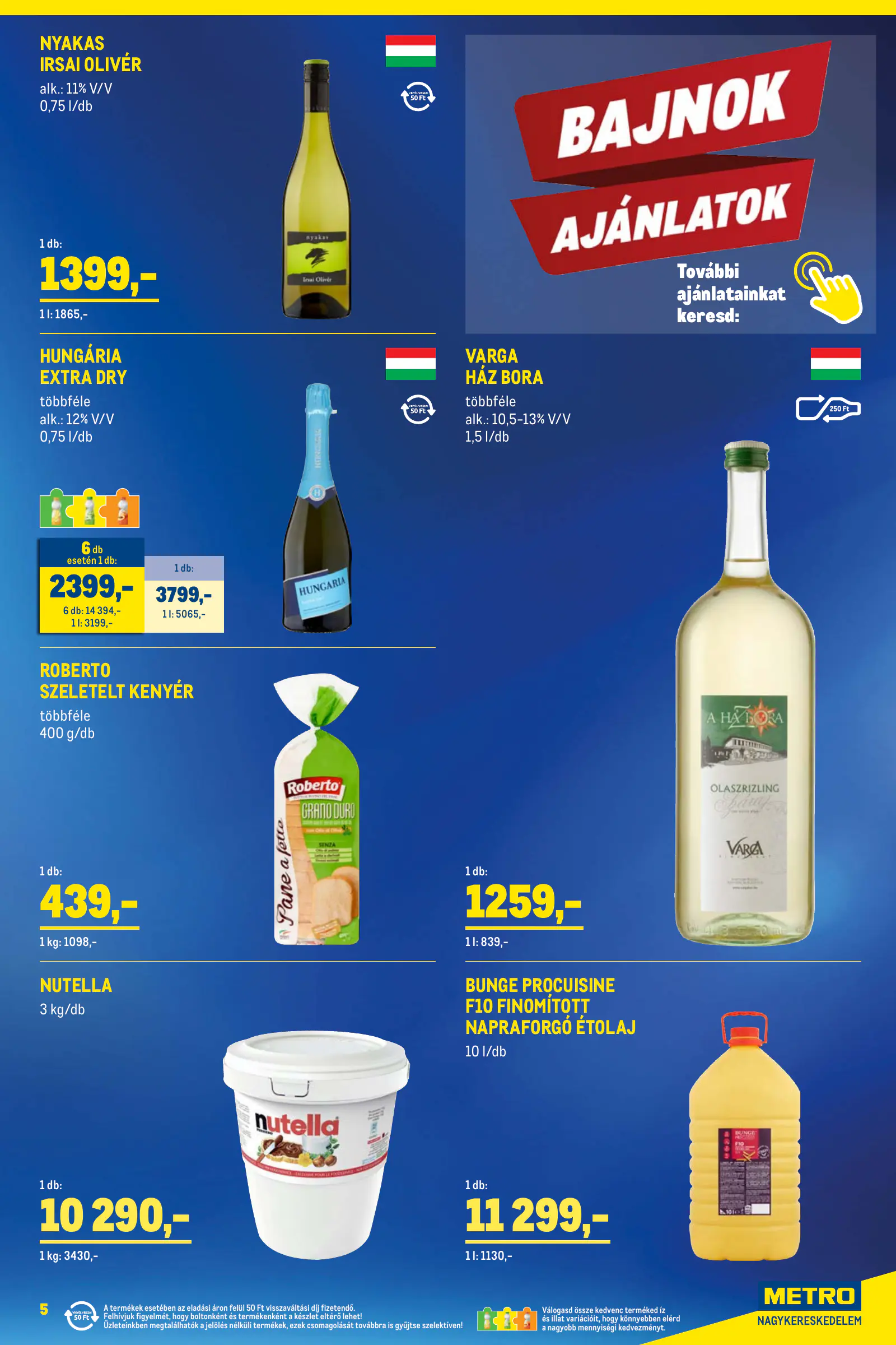 Metro Élelmiszer és Szezonális ajánlataink Kiskereskedőknek 2026/11, 5. oldal (nov. 1. – dec. 1.)