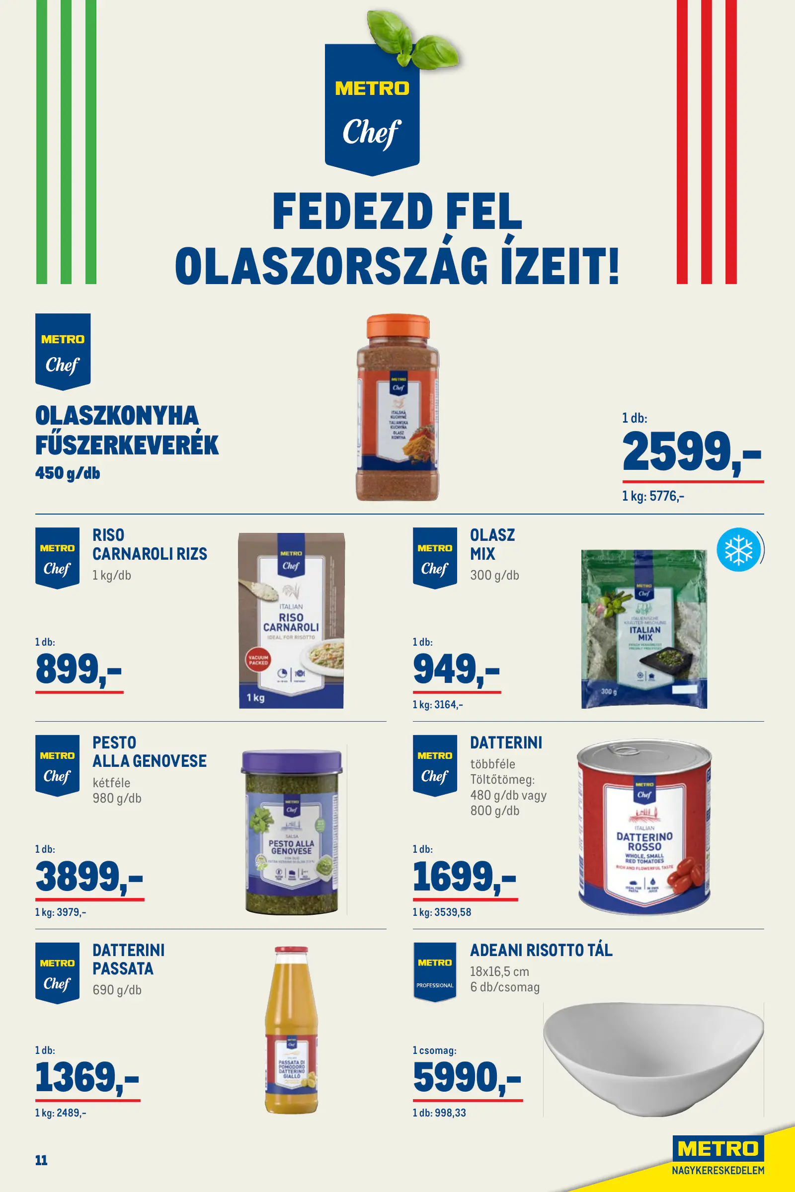 Metro Élelmiszer és Szezonális ajánlataink Kiskereskedőknek 2026/11, 11. oldal (nov. 1. – dec. 1.)