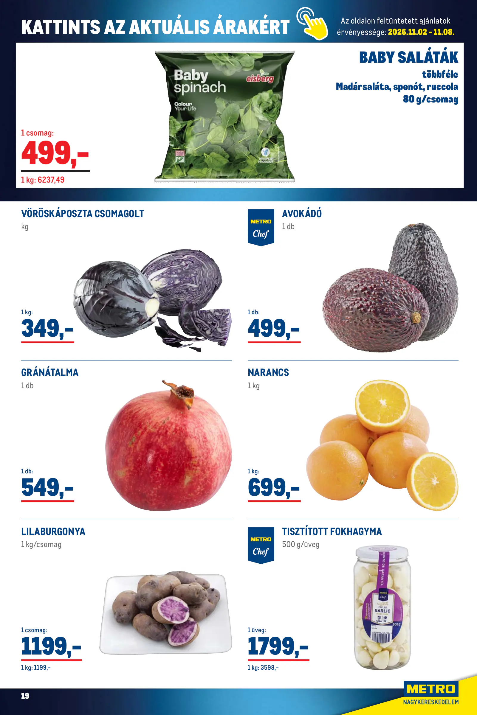 Metro Élelmiszer és Szezonális ajánlataink Kiskereskedőknek 2026/11, 19. oldal (nov. 1. – dec. 1.)