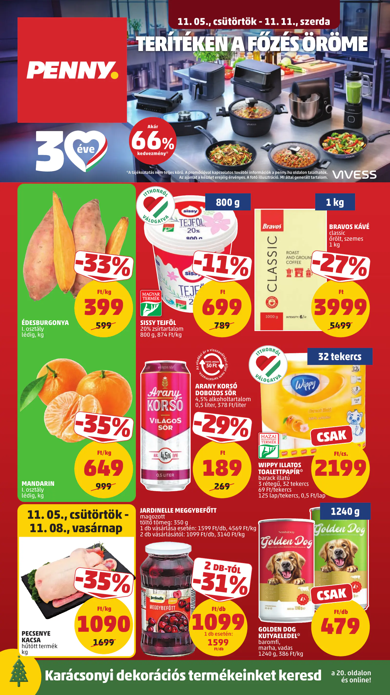 Penny Market 45. heti reklámújság, 1. oldal (nov. 5–8.)
