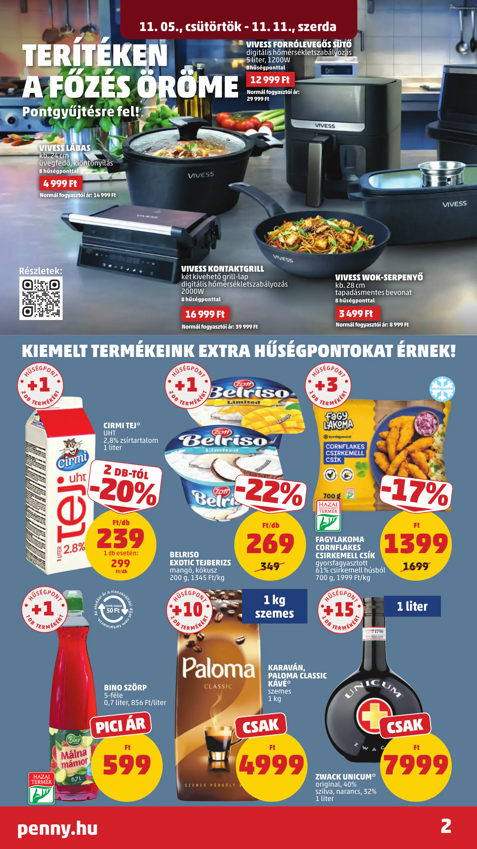 Penny Market 45. heti reklámújság, 2. oldal (nov. 5–8.)