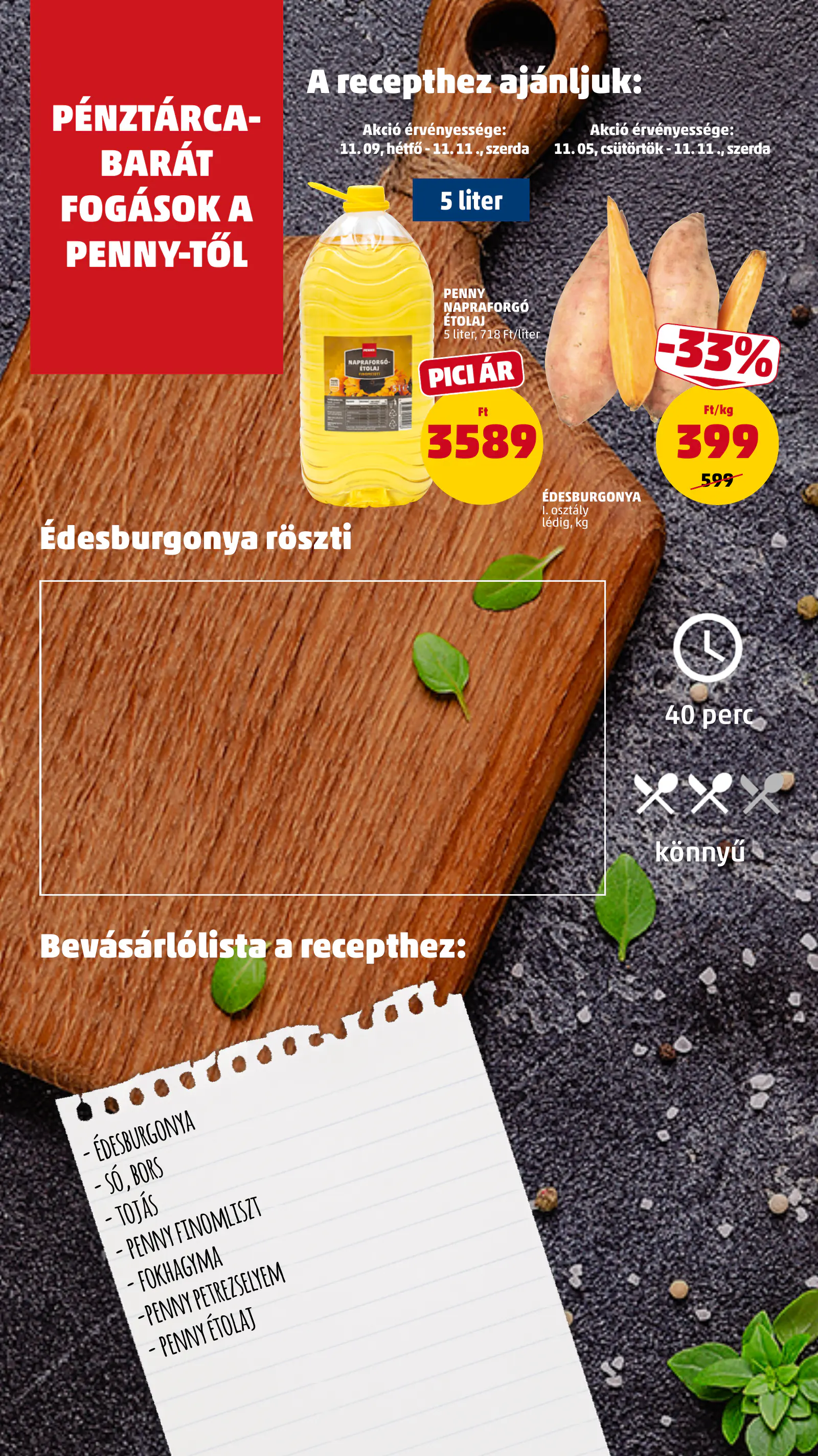Penny Market 45. heti reklámújság, 8. oldal (nov. 5–8.)