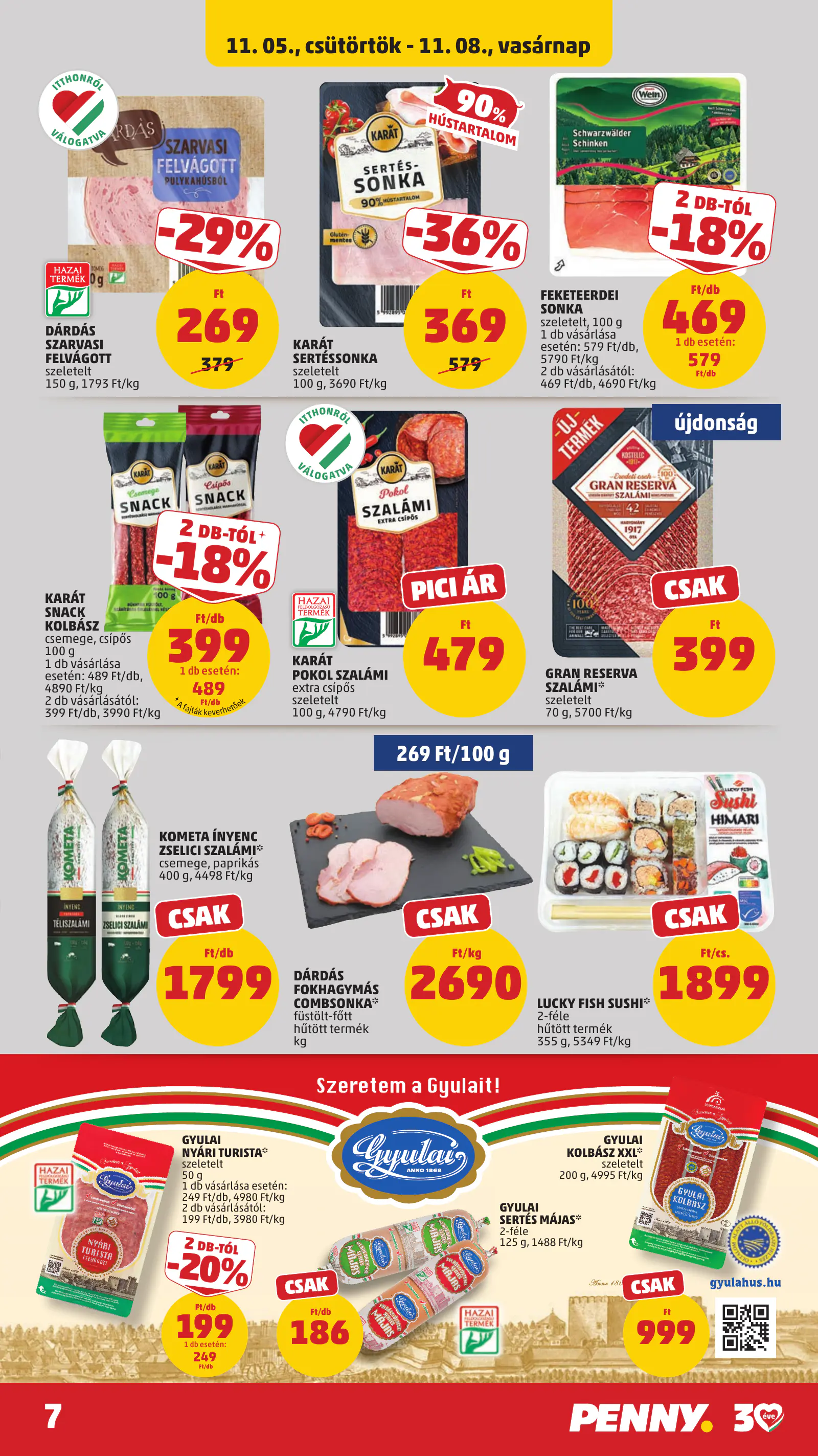 Penny Market 45. heti reklámújság, 11. oldal (nov. 5–8.)