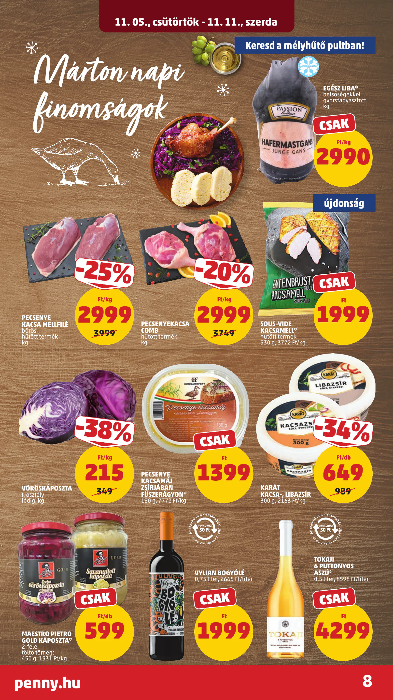 Penny Market 45. heti reklámújság, 12. oldal (nov. 5–8.)