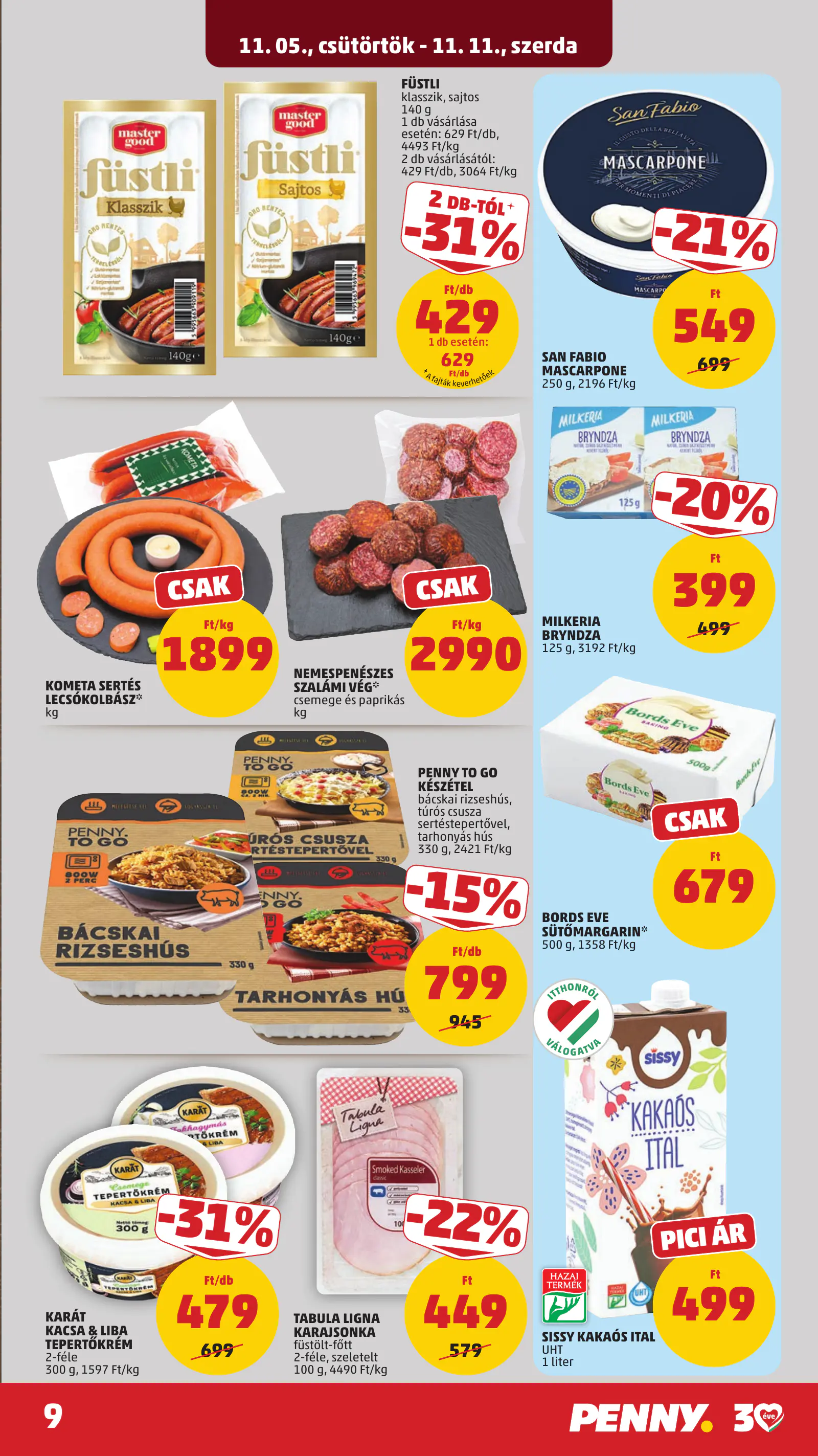 Penny Market 45. heti reklámújság, 13. oldal (nov. 5–8.)