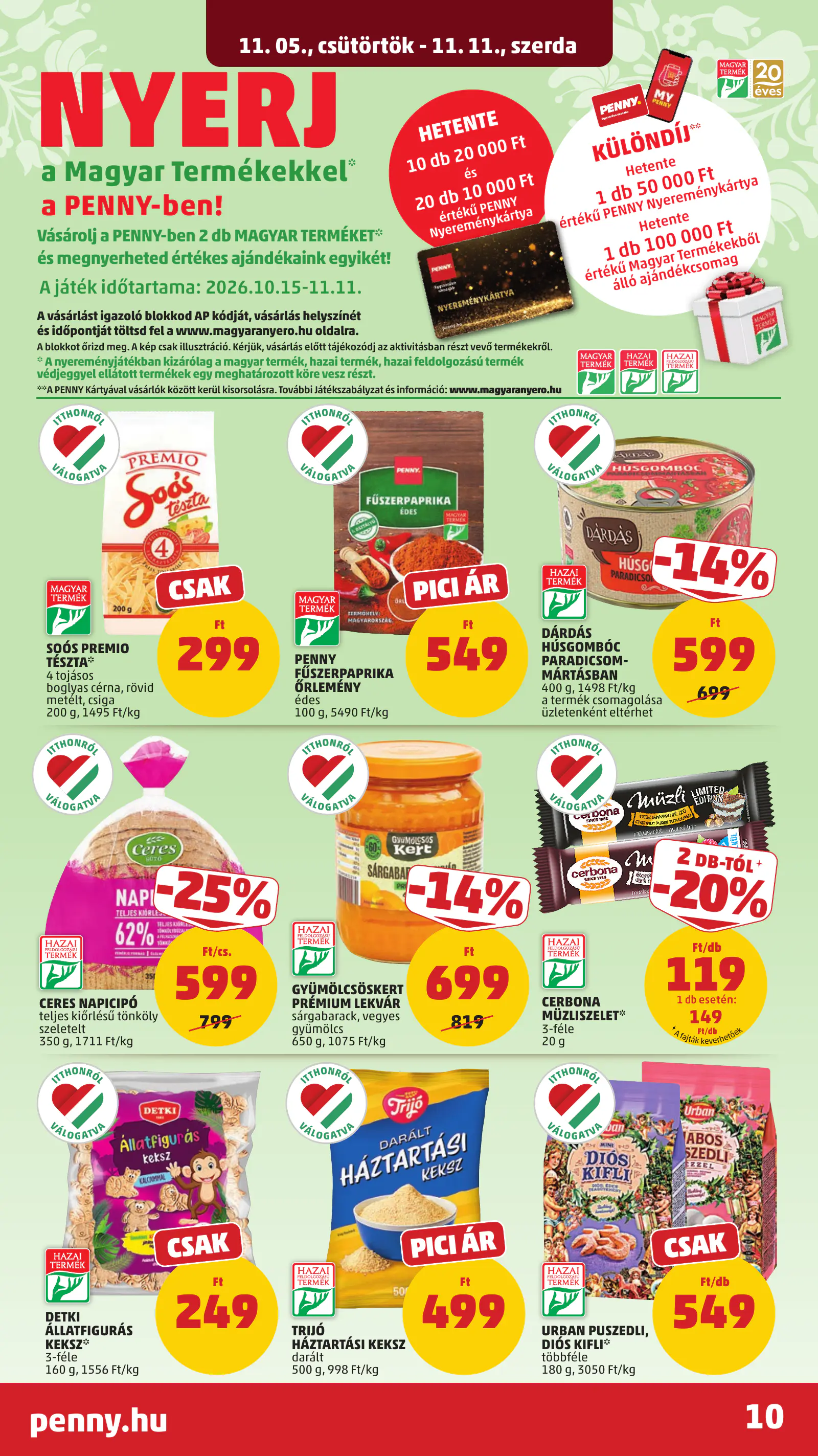 Penny Market 45. heti reklámújság, 14. oldal (nov. 5–8.)