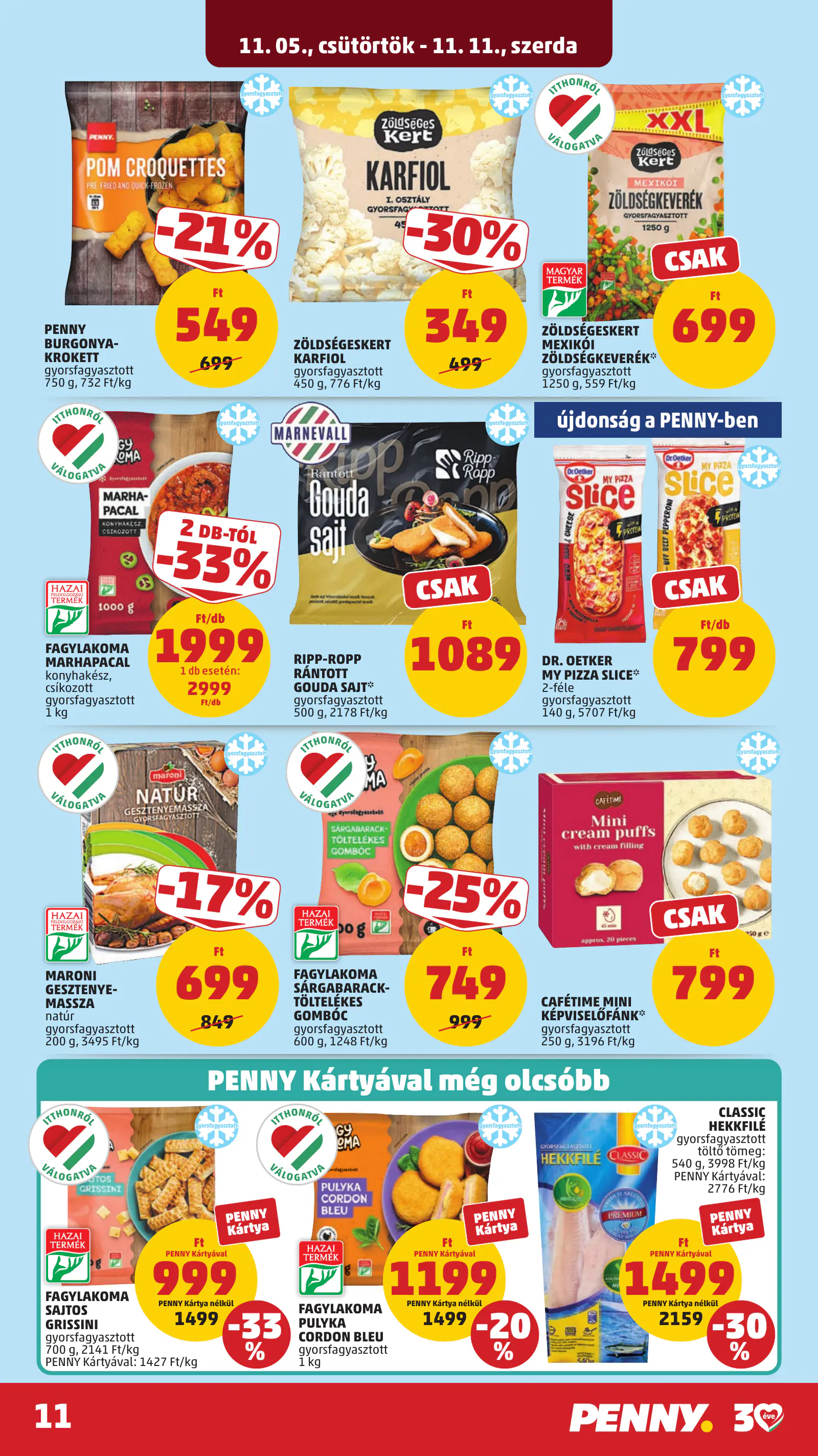 Penny Market 45. heti reklámújság, 15. oldal (nov. 5–8.)