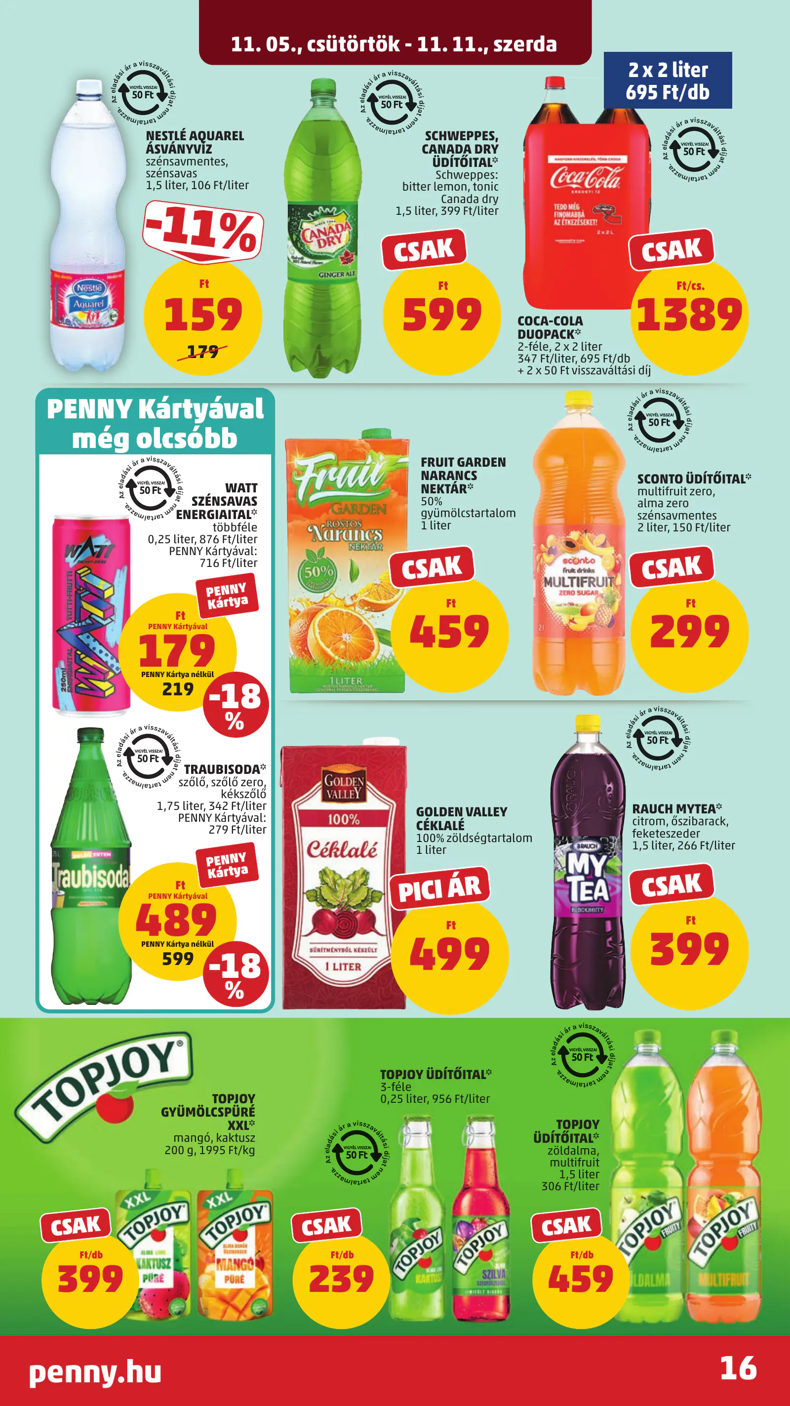 Penny Market 45. heti reklámújság, 20. oldal (nov. 5–8.)