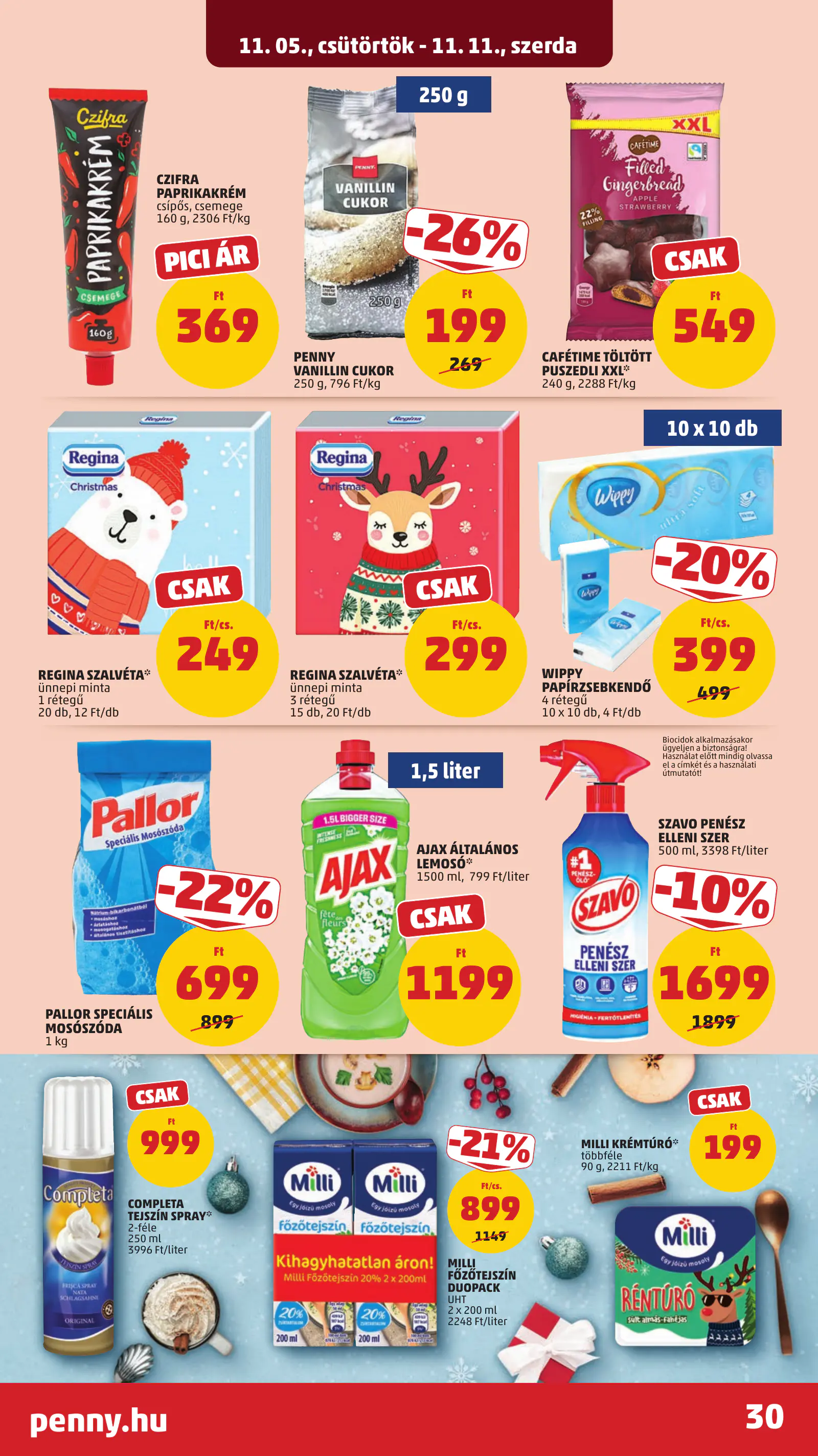 Penny Market 45. heti reklámújság, 34. oldal (nov. 5–8.)