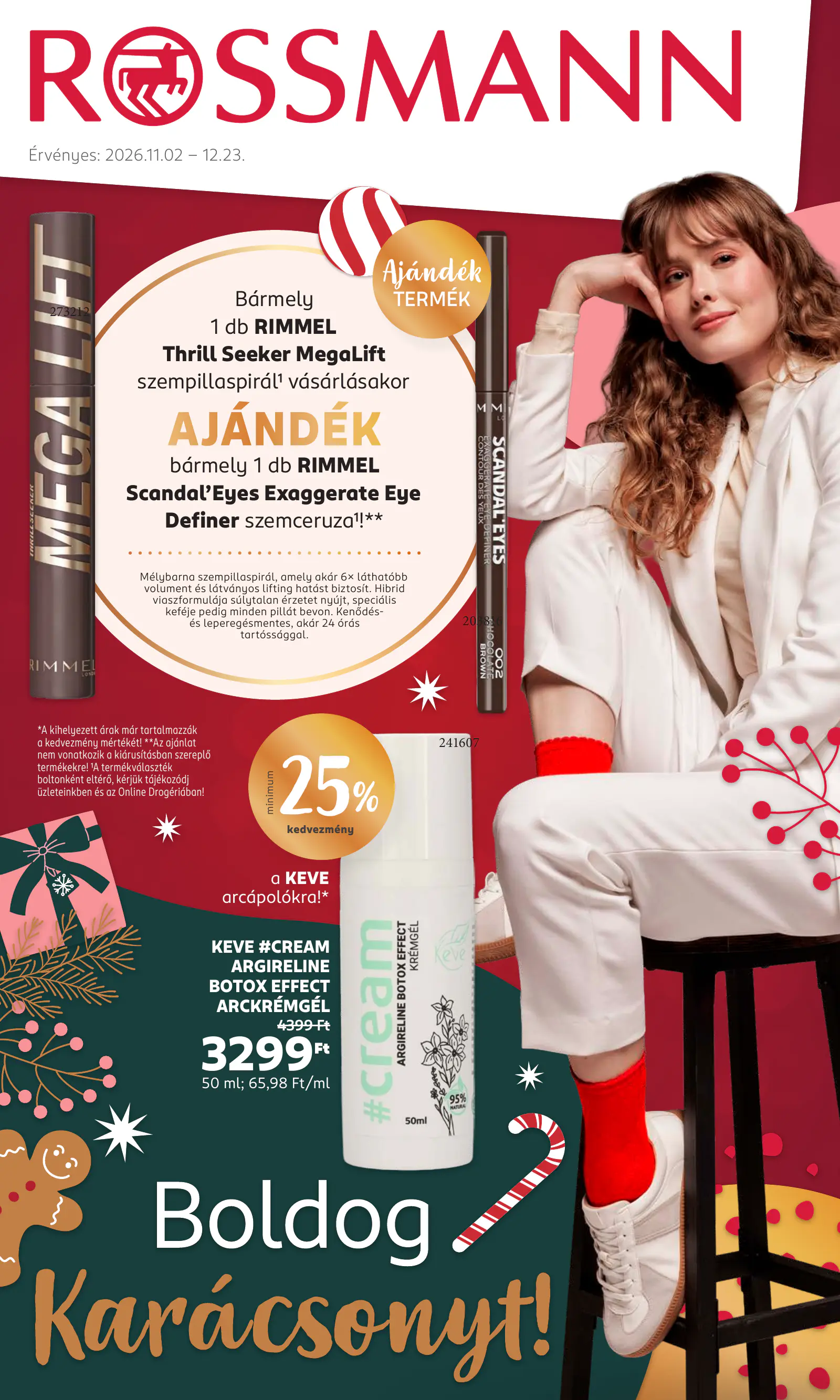 Rossmann Karácsonyi Beauty magazin, 1. oldal (nov. 2. – dec. 31.)